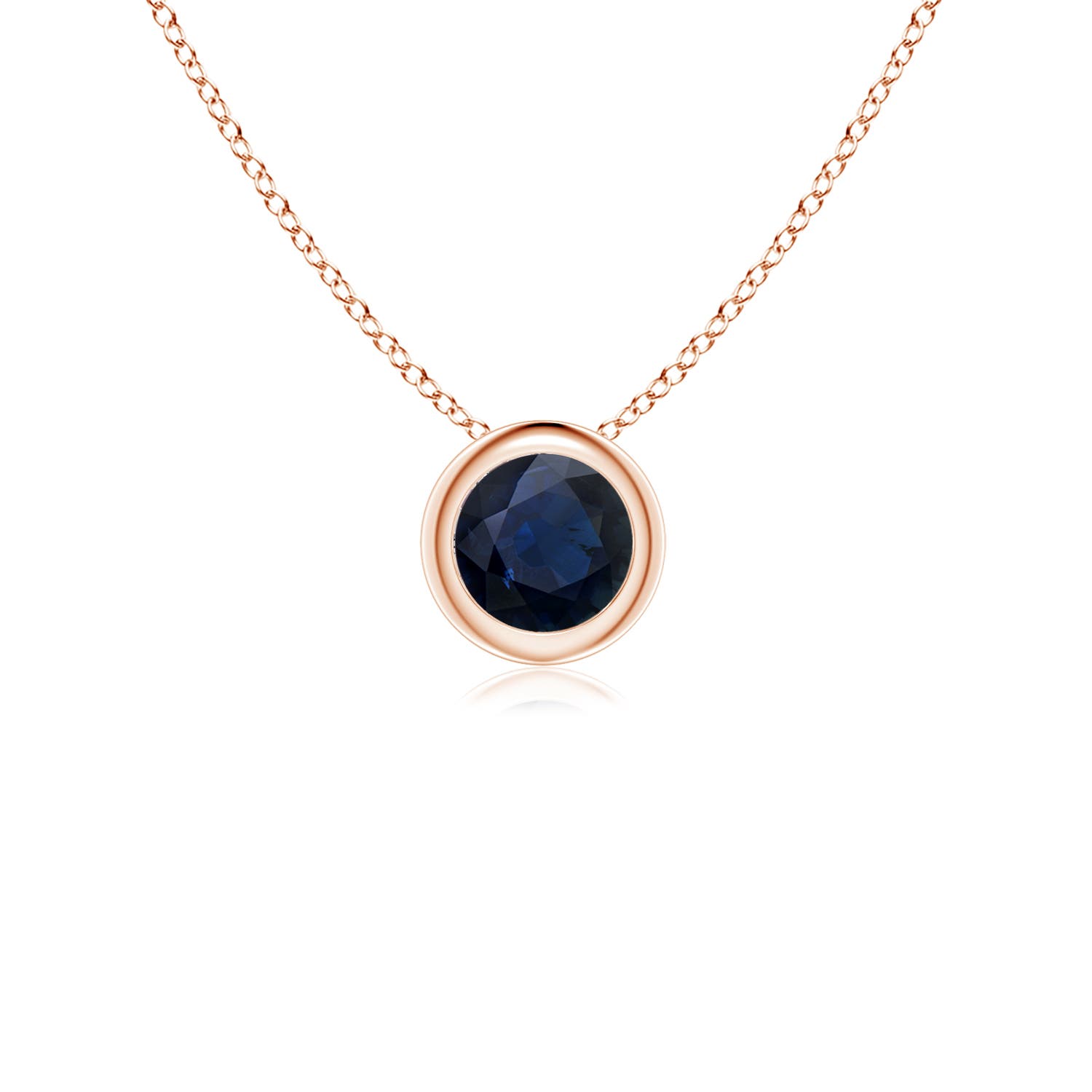 A - Blue Sapphire / 0.33 CT / 14 KT Rose Gold