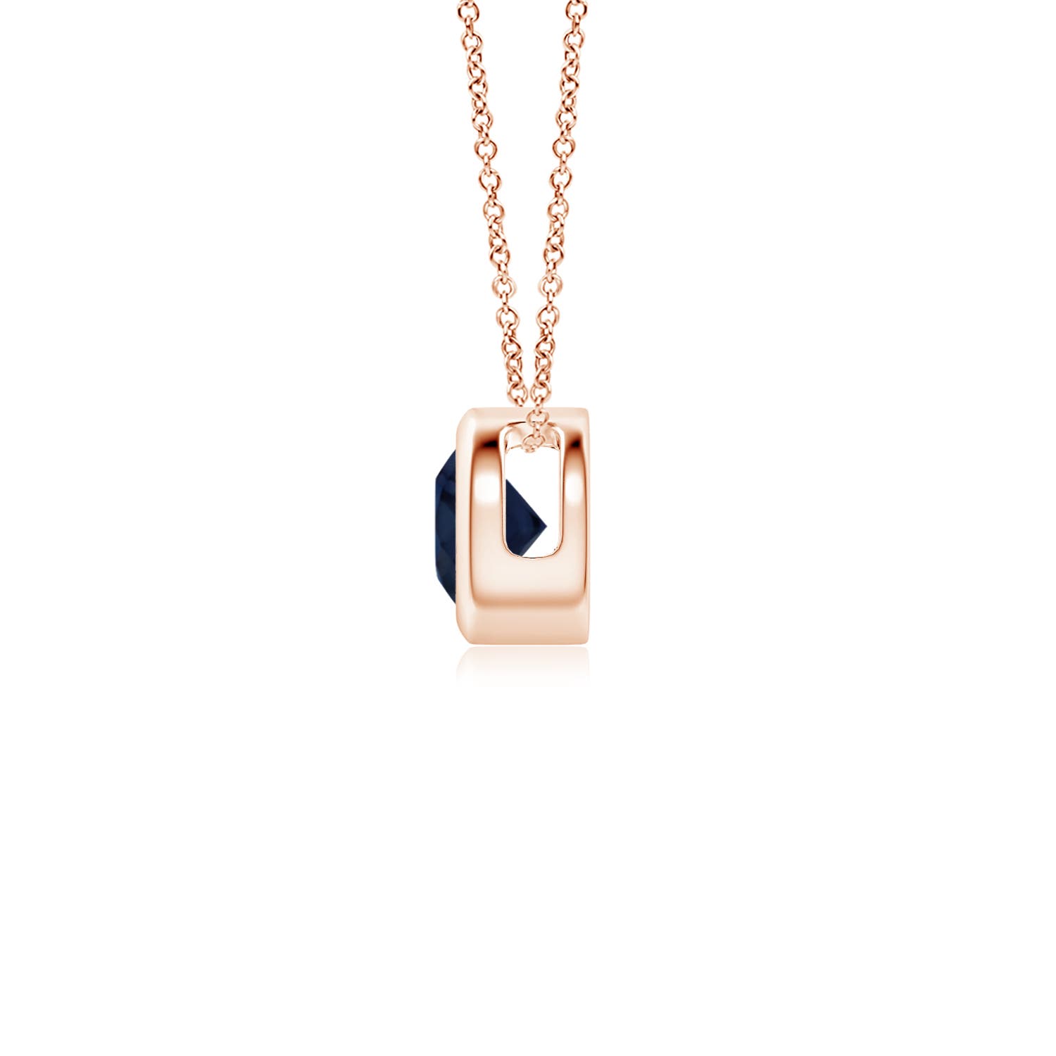 A - Blue Sapphire / 0.33 CT / 14 KT Rose Gold