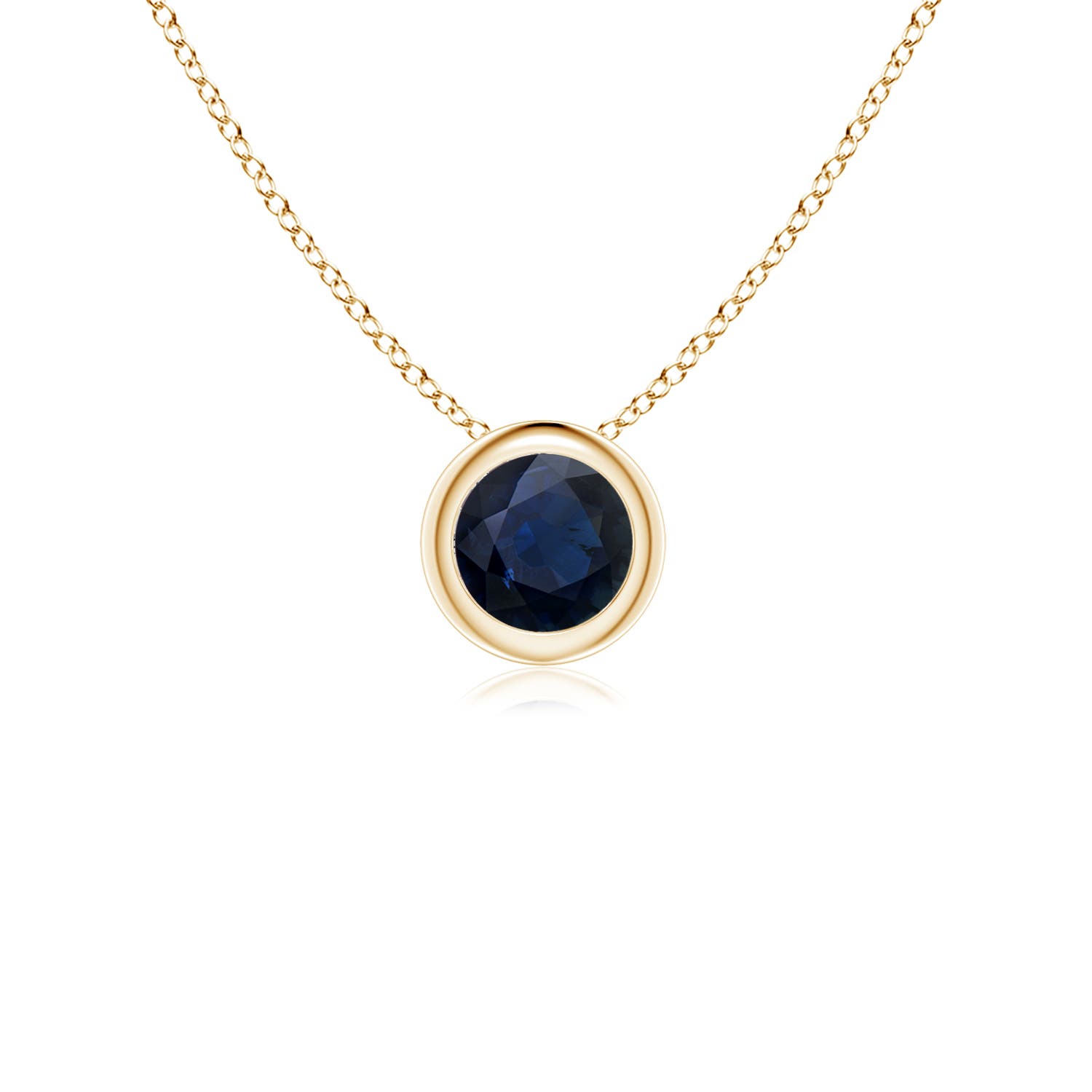 A - Blue Sapphire / 0.33 CT / 14 KT Yellow Gold