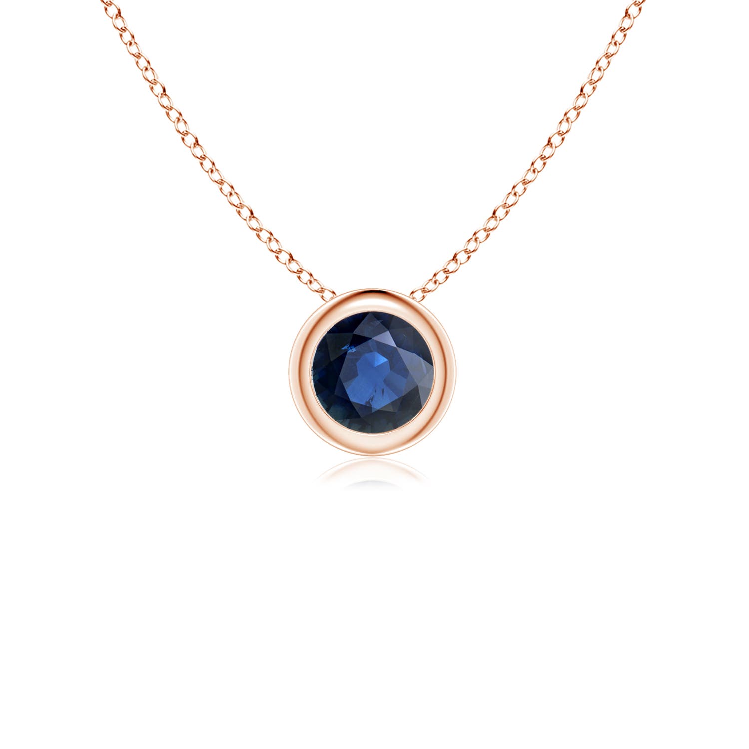 AA - Blue Sapphire / 0.33 CT / 14 KT Rose Gold