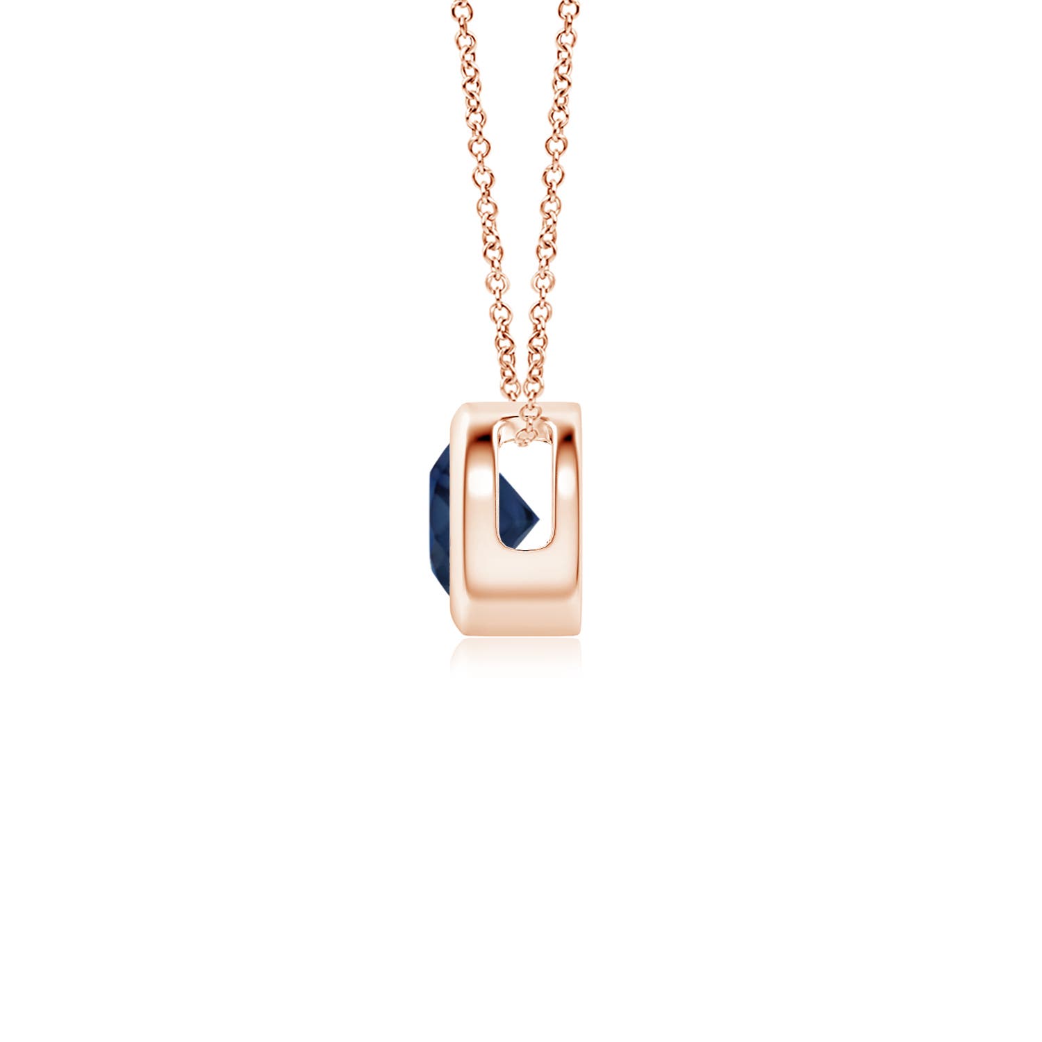 AA - Blue Sapphire / 0.33 CT / 14 KT Rose Gold