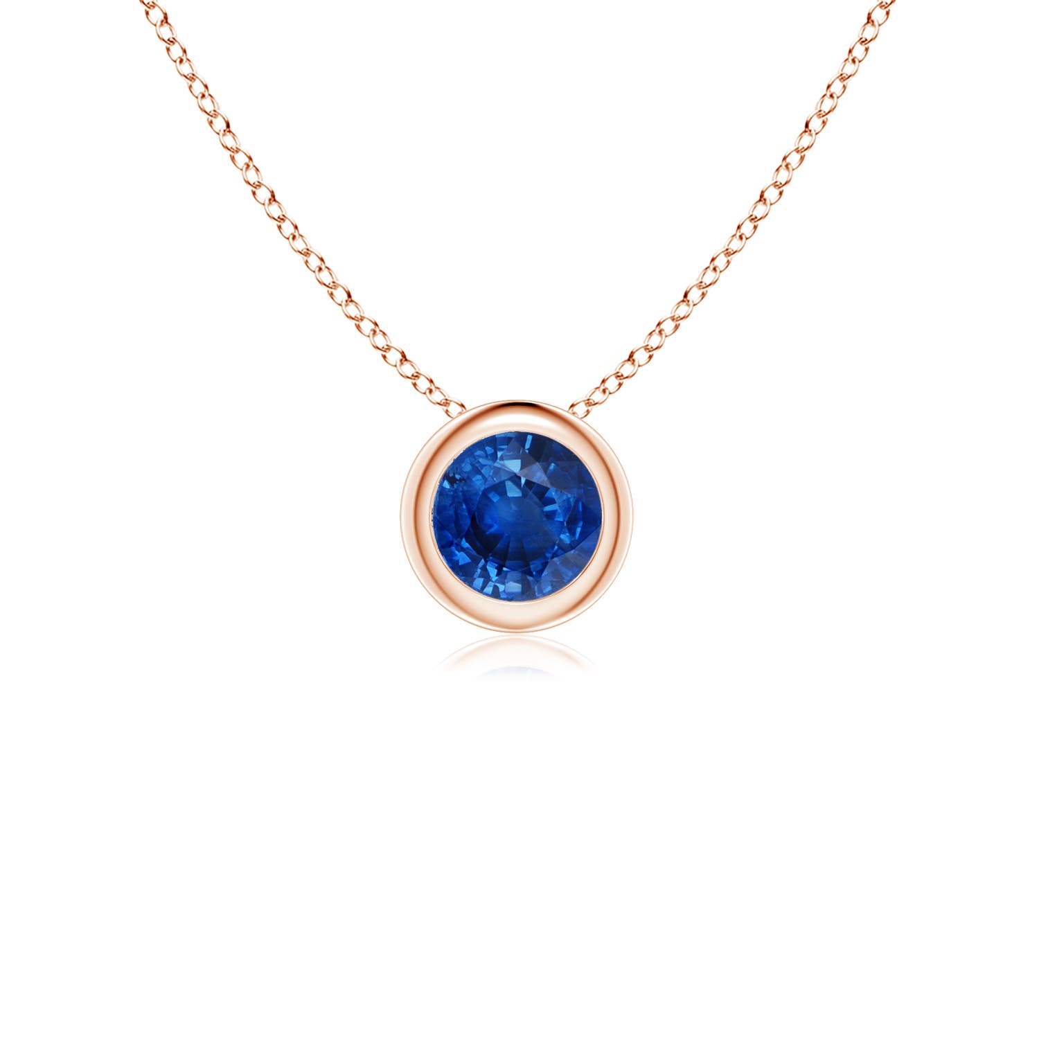 AAA - Blue Sapphire / 0.33 CT / 14 KT Rose Gold