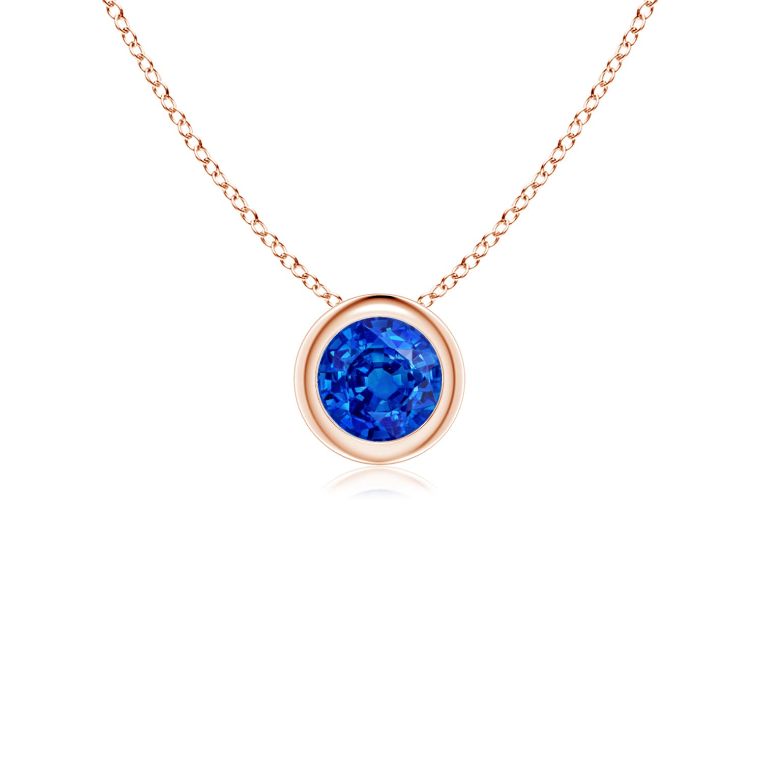 AAAA - Blue Sapphire / 0.33 CT / 14 KT Rose Gold