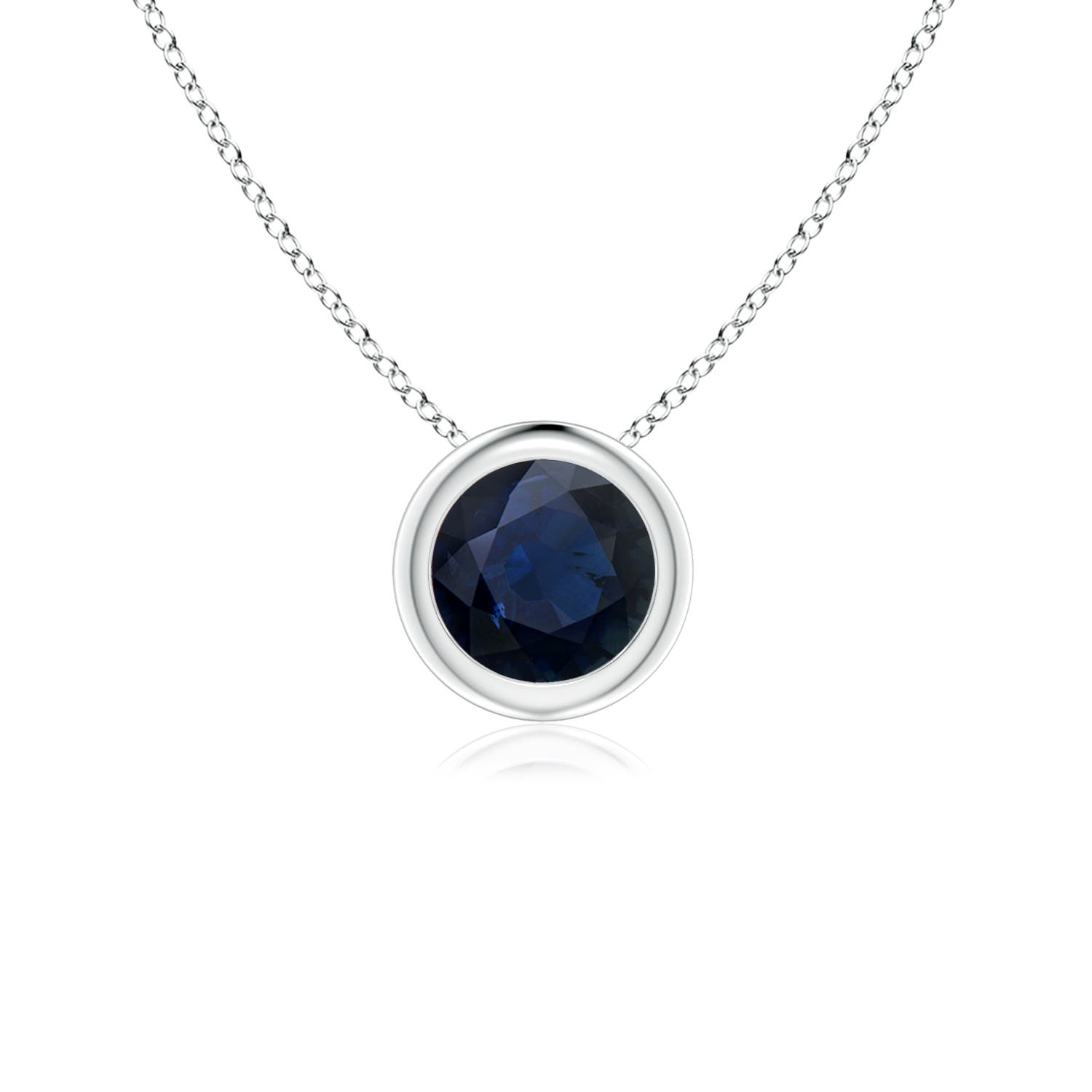 A - Blue Sapphire / 0.6 CT / 14 KT White Gold