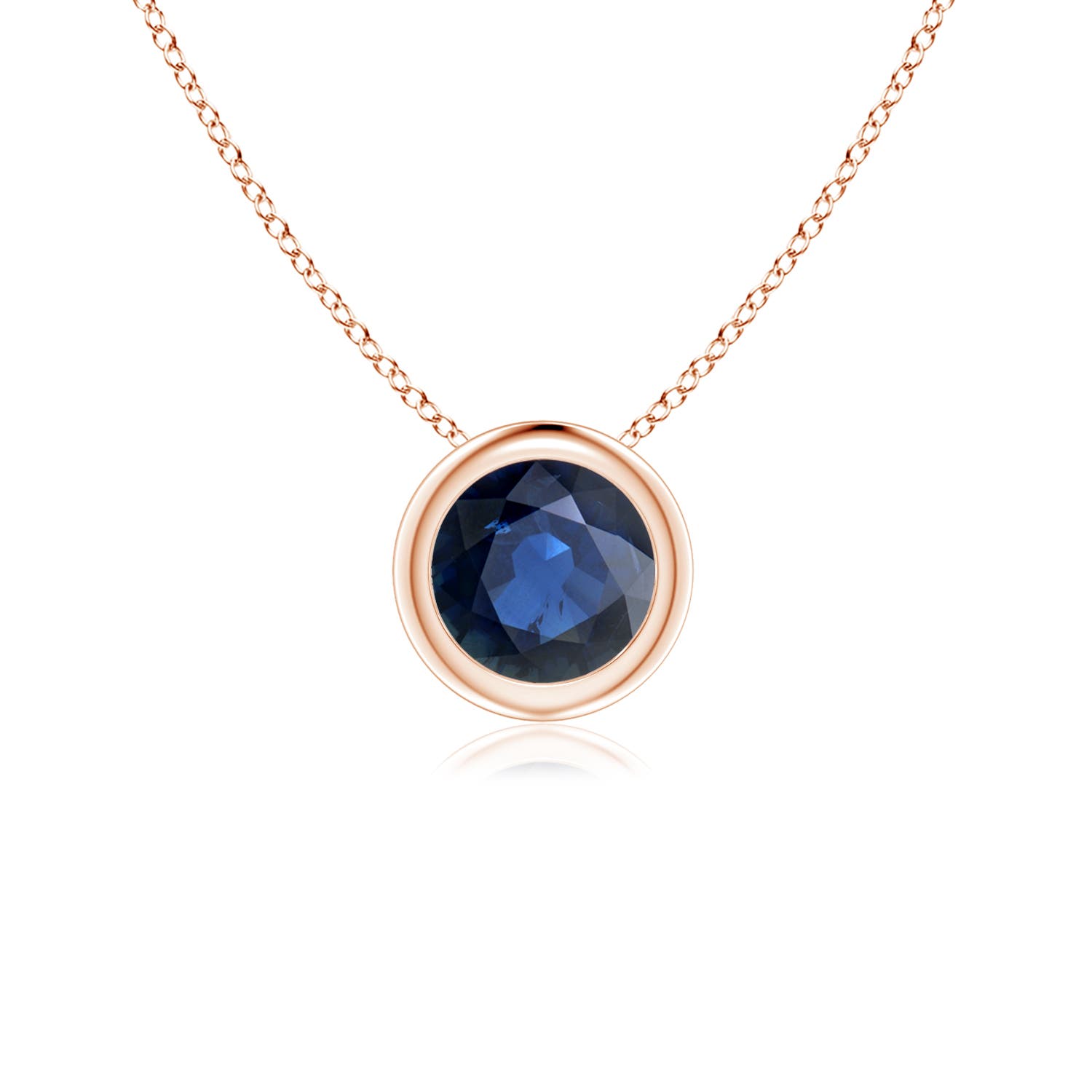 AA - Blue Sapphire / 0.6 CT / 14 KT Rose Gold