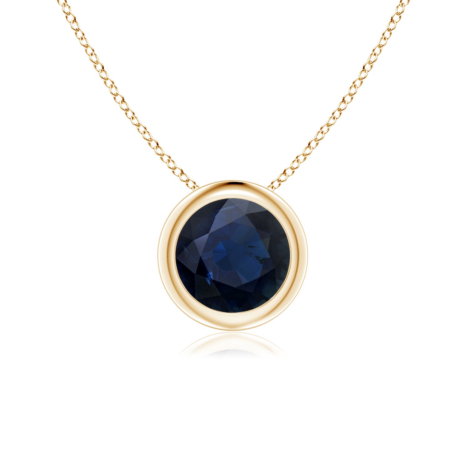 A - Blue Sapphire / 1 CT / 14 KT Yellow Gold