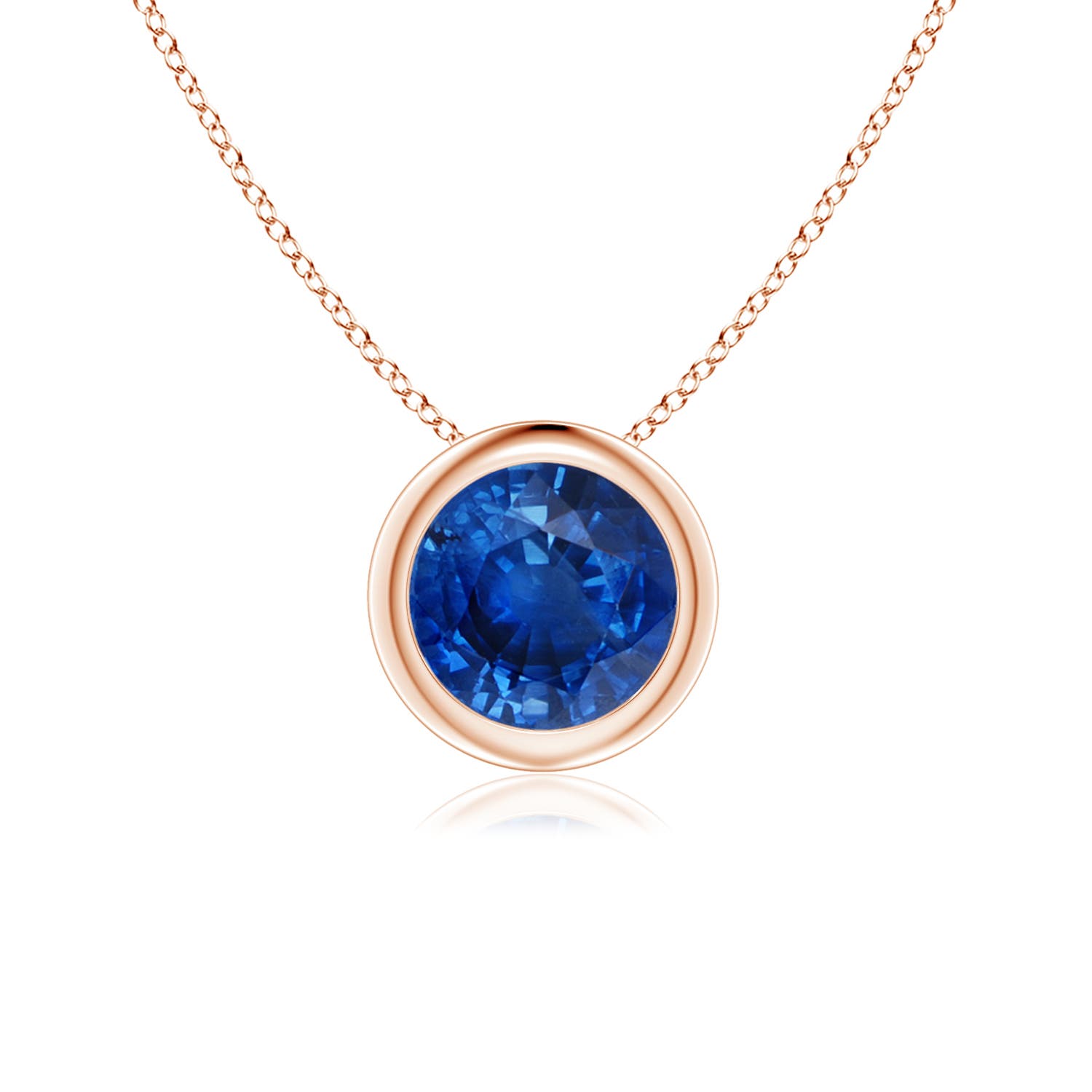 AAA - Blue Sapphire / 1 CT / 14 KT Rose Gold