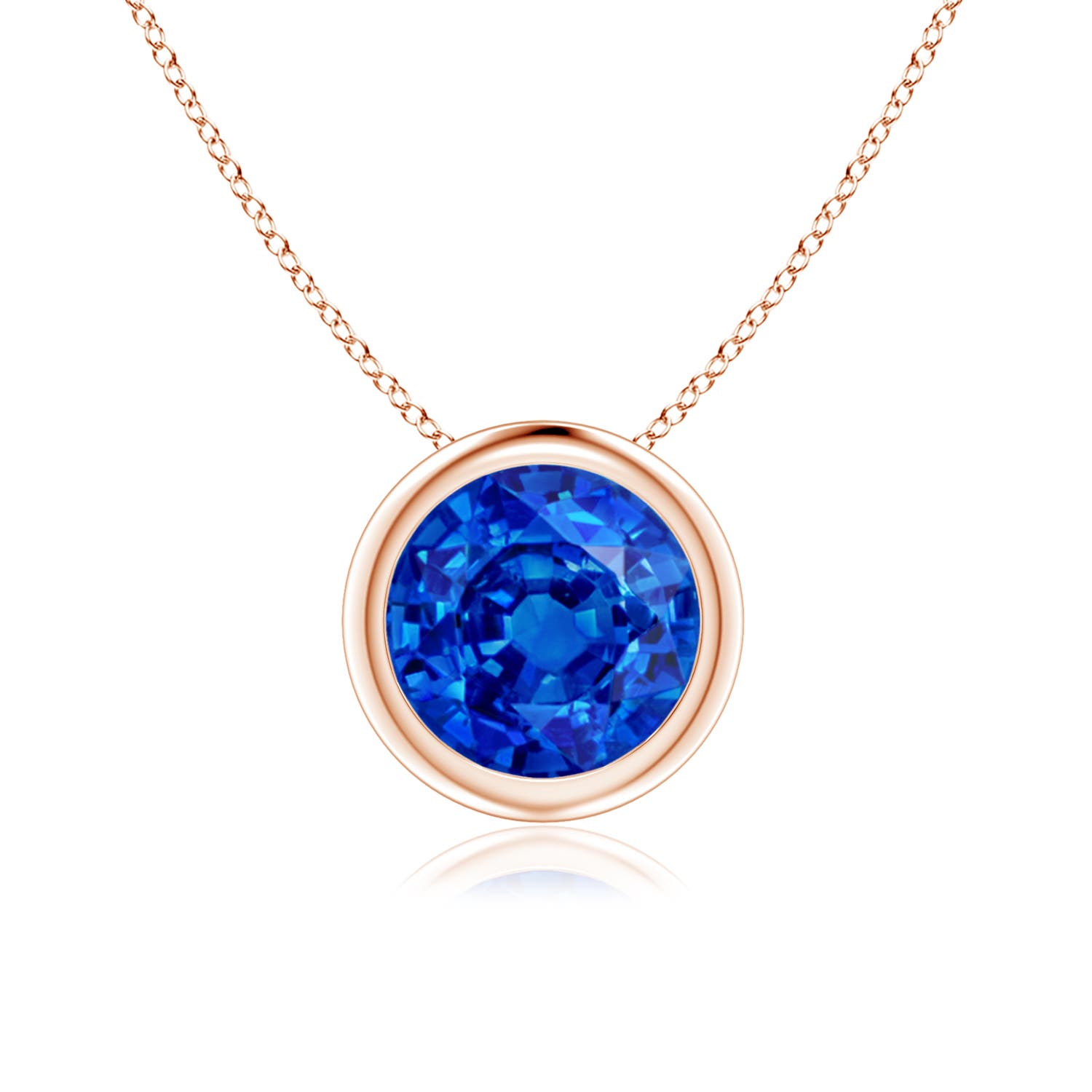 AAAA - Blue Sapphire / 1.6 CT / 14 KT Rose Gold