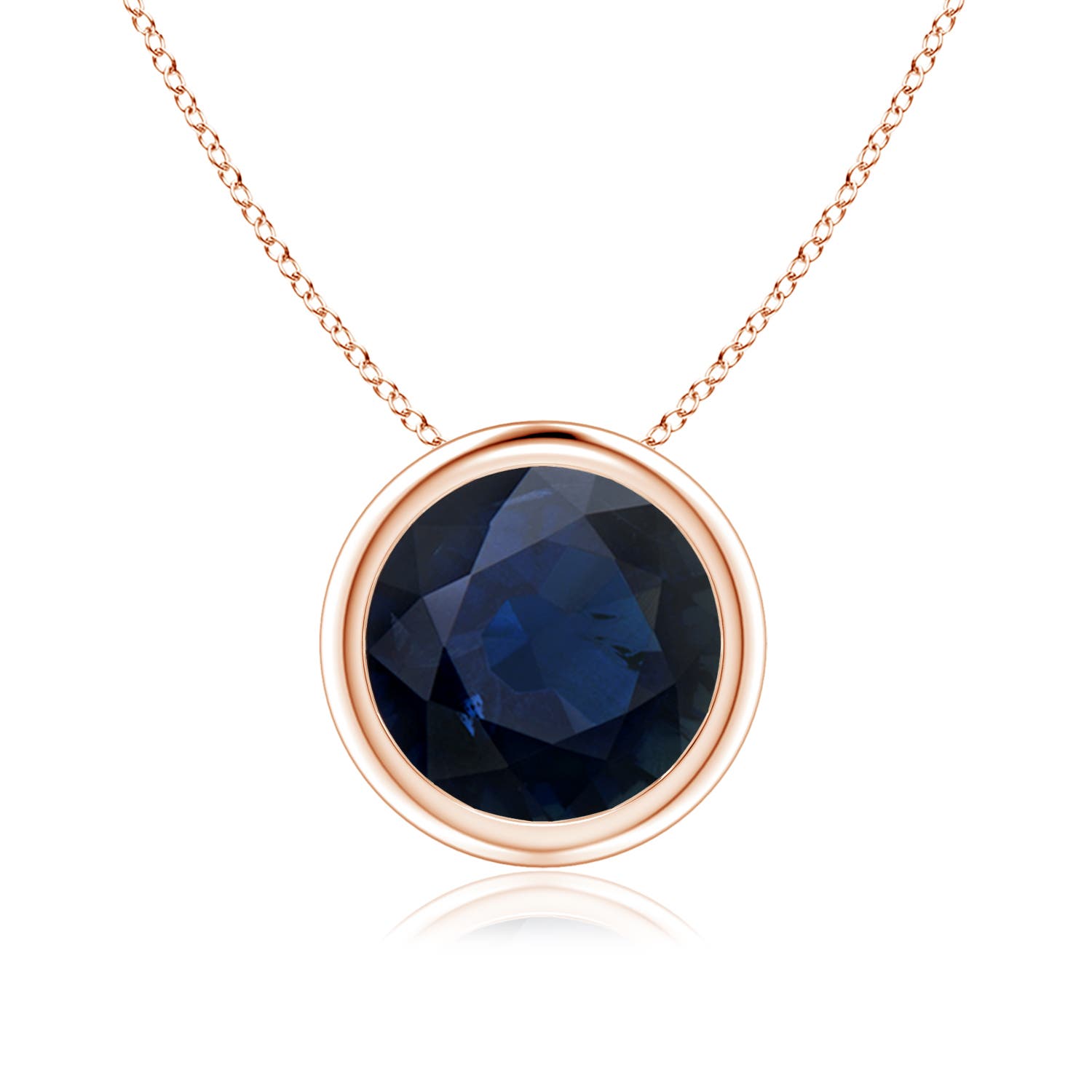 A - Blue Sapphire / 2.2 CT / 14 KT Rose Gold