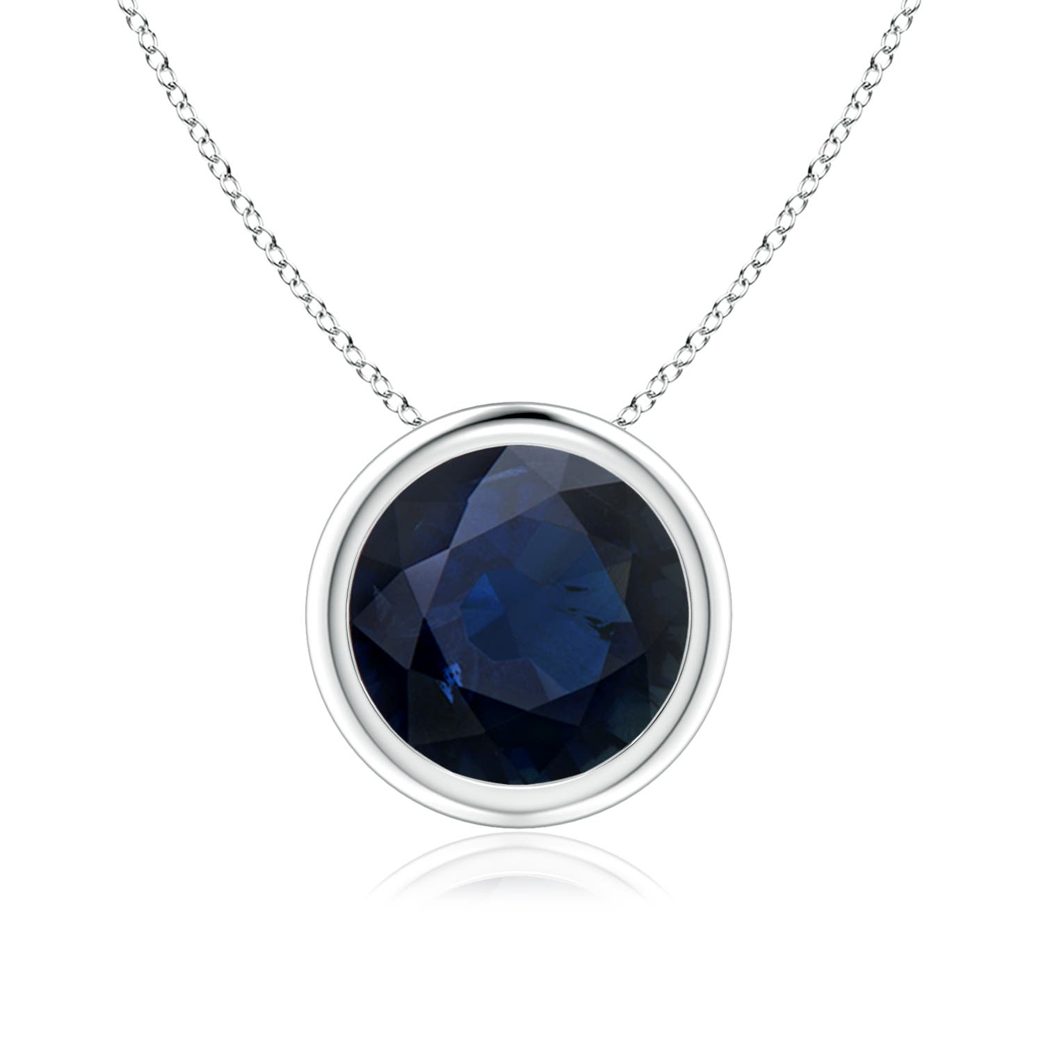 A - Blue Sapphire / 2.2 CT / 14 KT White Gold