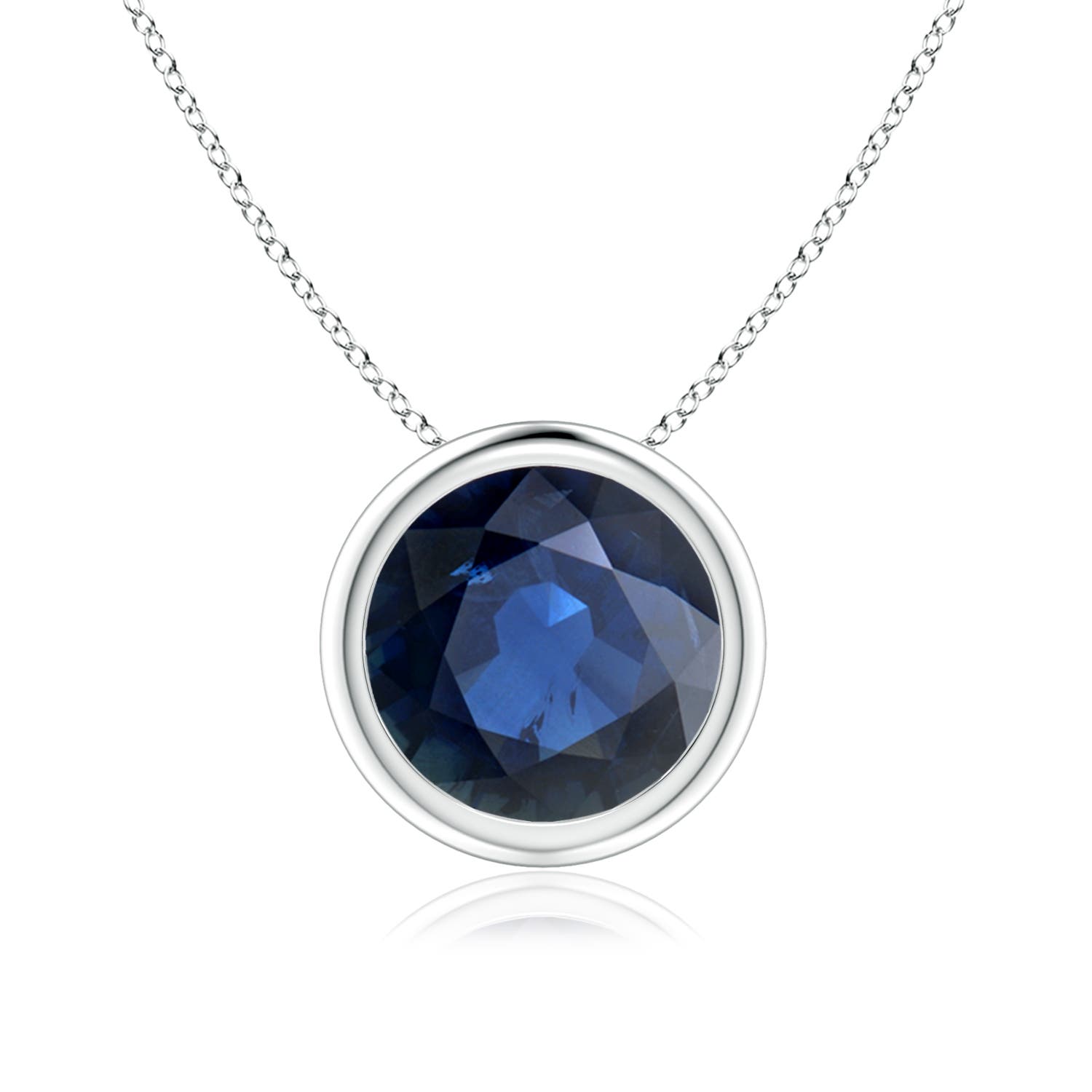 AA - Blue Sapphire / 2.2 CT / 14 KT White Gold