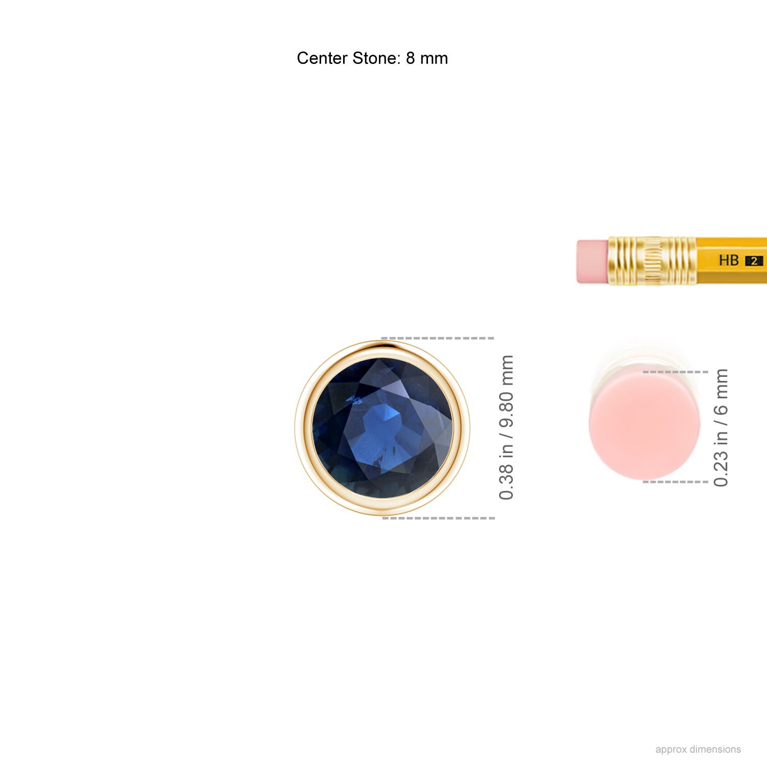 AA - Blue Sapphire / 2.2 CT / 14 KT Yellow Gold