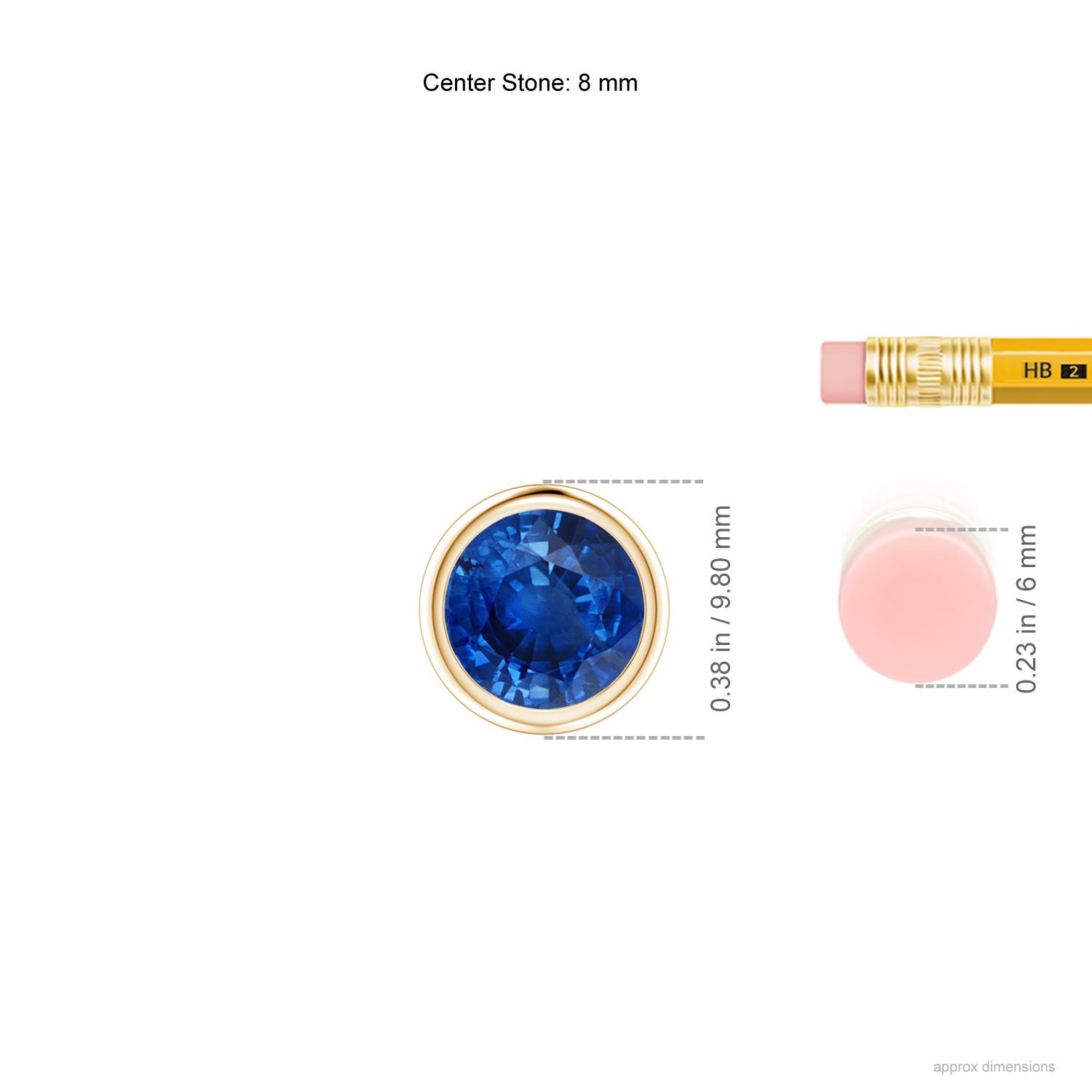 AAA - Blue Sapphire / 2.2 CT / 14 KT Yellow Gold