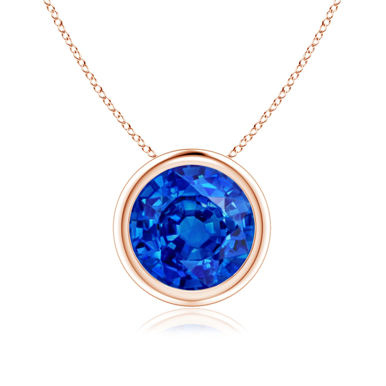 AAAA - Blue Sapphire / 2.2 CT / 14 KT Rose Gold