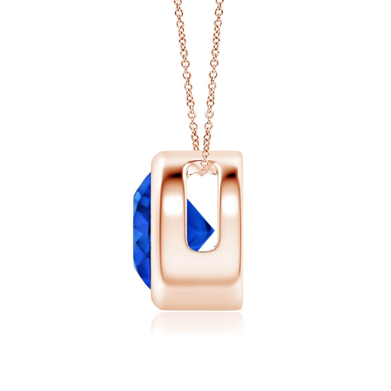 AAAA - Blue Sapphire / 2.2 CT / 14 KT Rose Gold