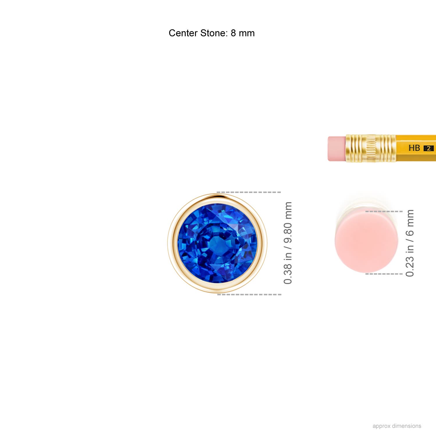 AAAA - Blue Sapphire / 2.2 CT / 14 KT Yellow Gold