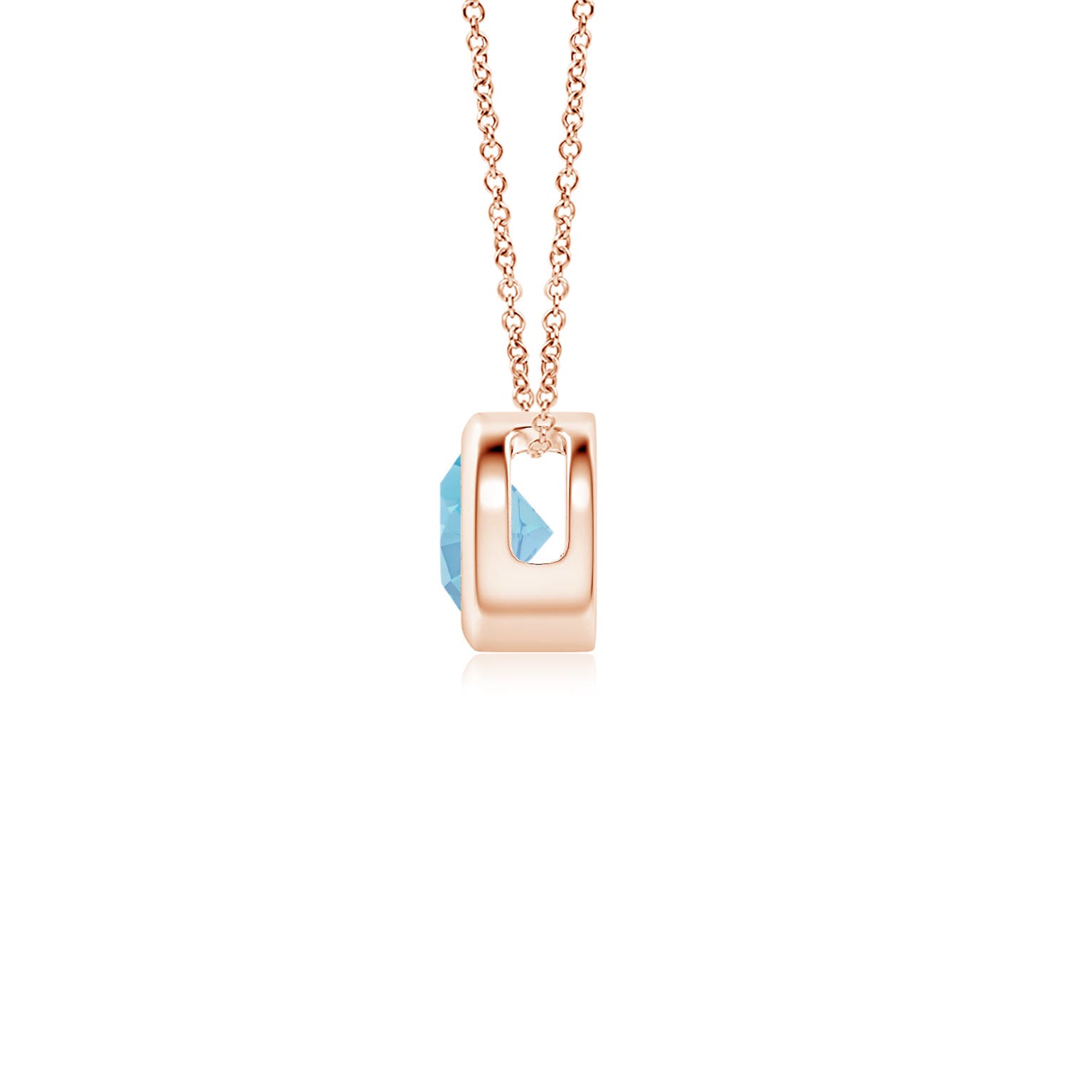 A - Swiss Blue Topaz / 0.32 CT / 14 KT Rose Gold