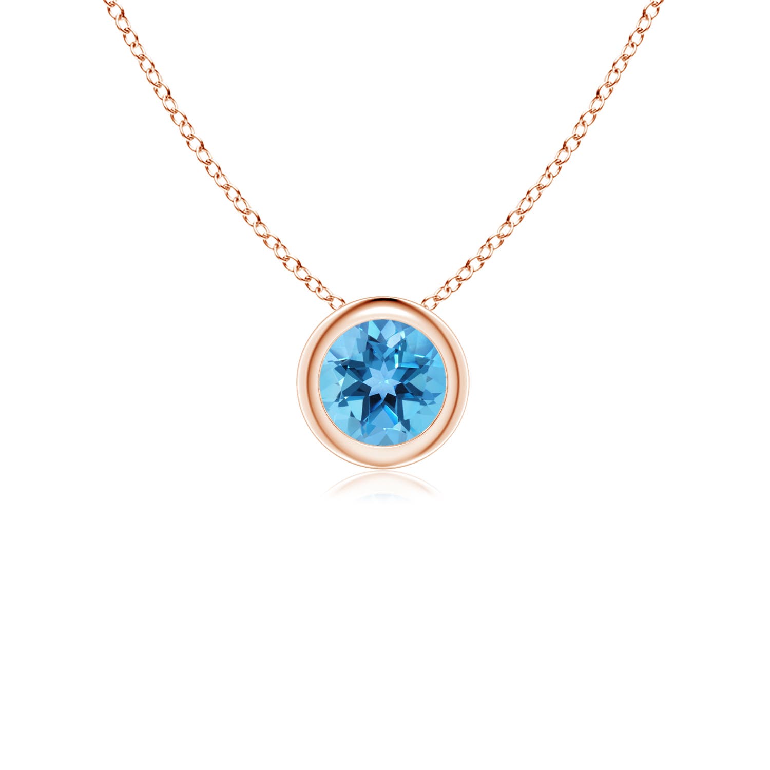 AA - Swiss Blue Topaz / 0.32 CT / 14 KT Rose Gold