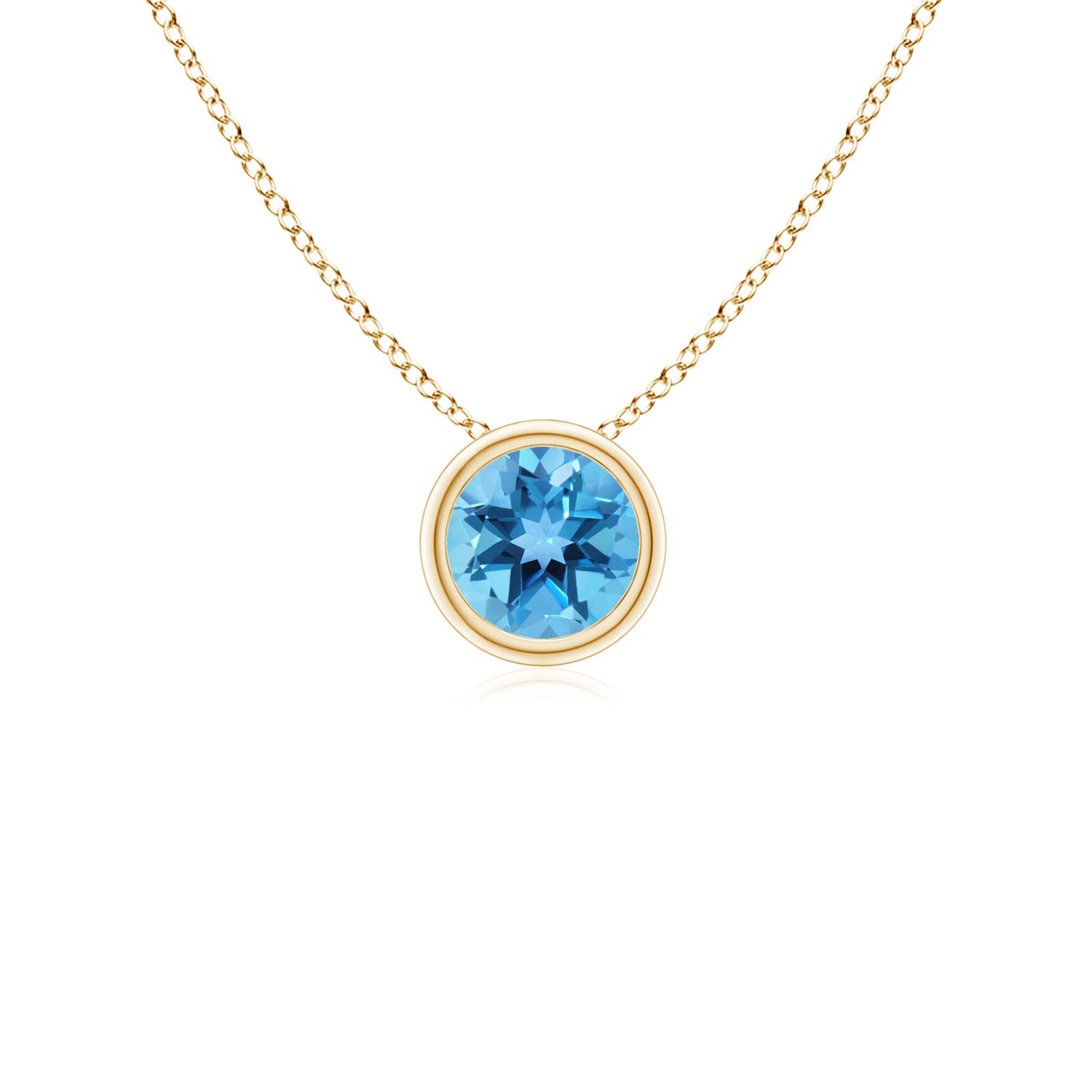 AA - Swiss Blue Topaz / 0.32 CT / 14 KT Yellow Gold