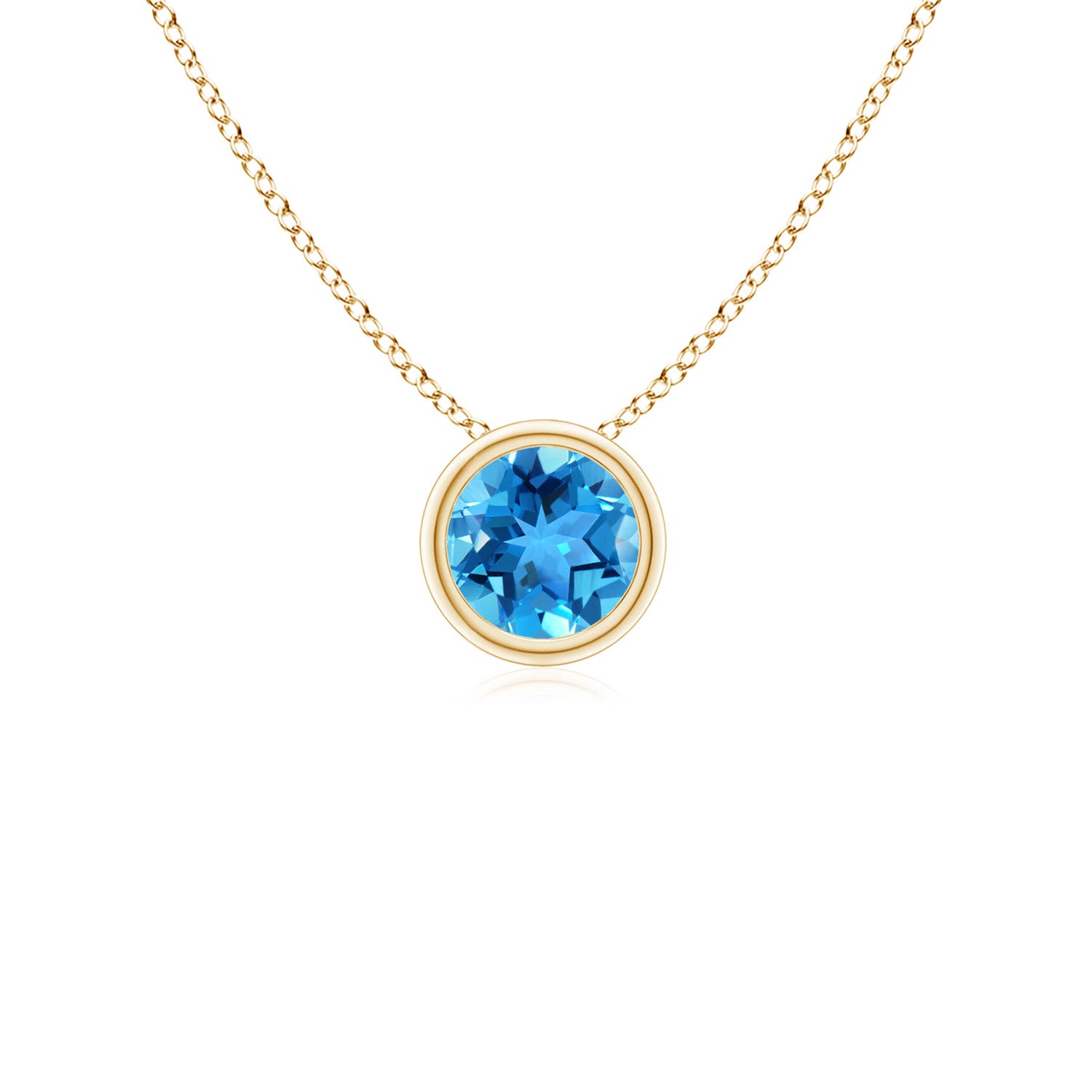 AAA - Swiss Blue Topaz / 0.32 CT / 14 KT Yellow Gold