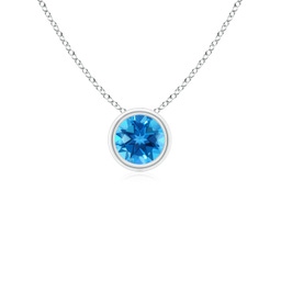 Platinum Swiss Blue Topaz Necklaces & Pendants