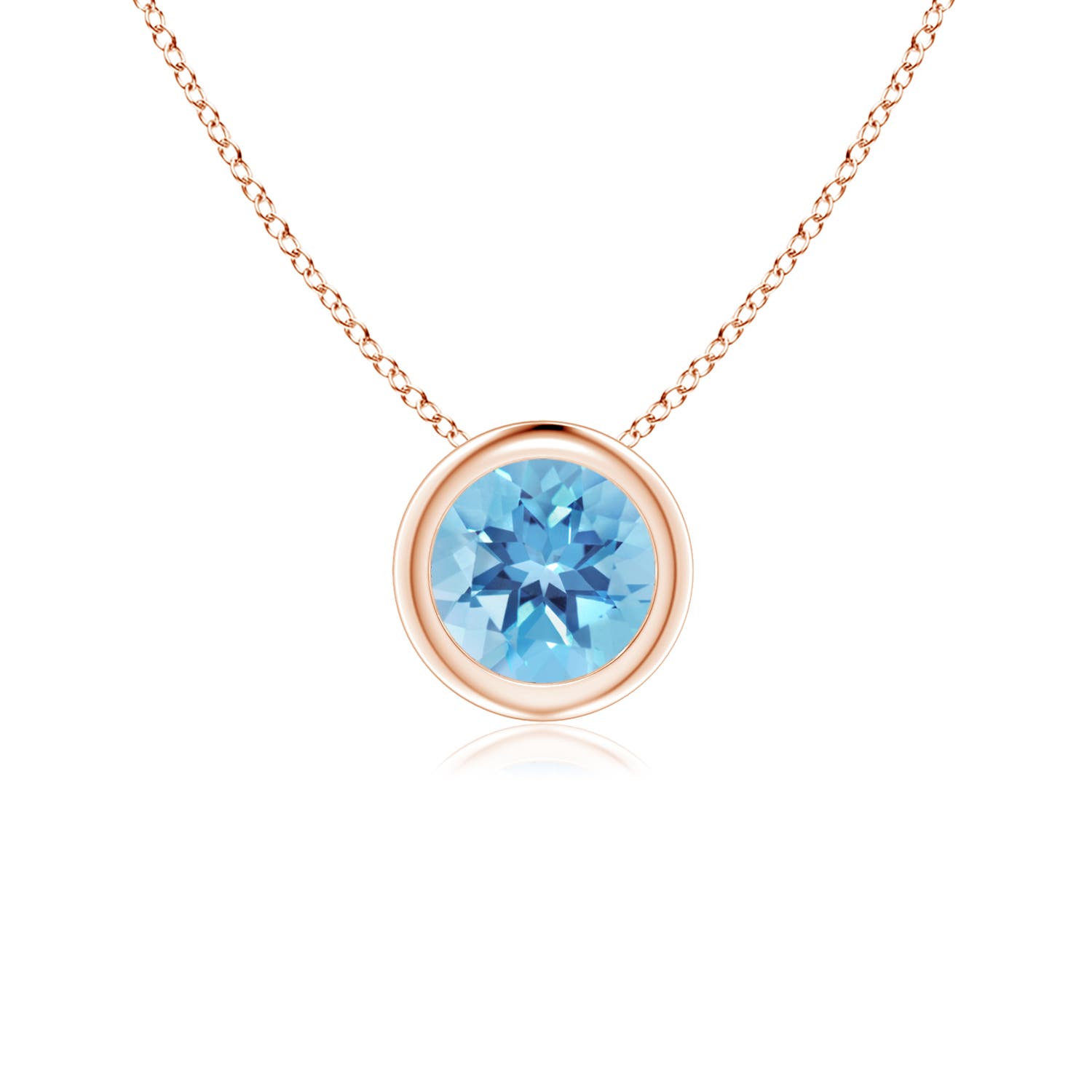 A - Swiss Blue Topaz / 0.6 CT / 14 KT Rose Gold