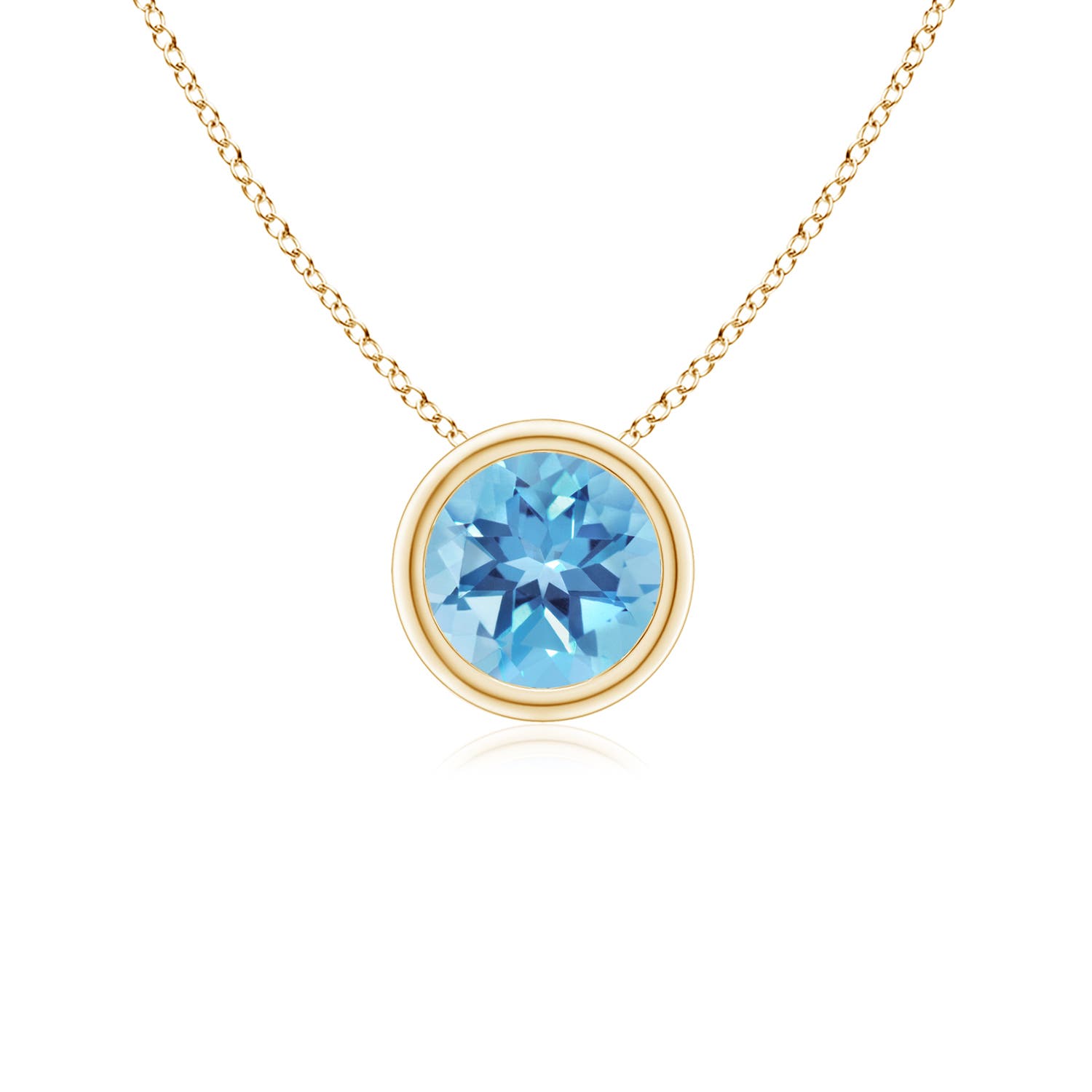 A - Swiss Blue Topaz / 0.6 CT / 14 KT Yellow Gold