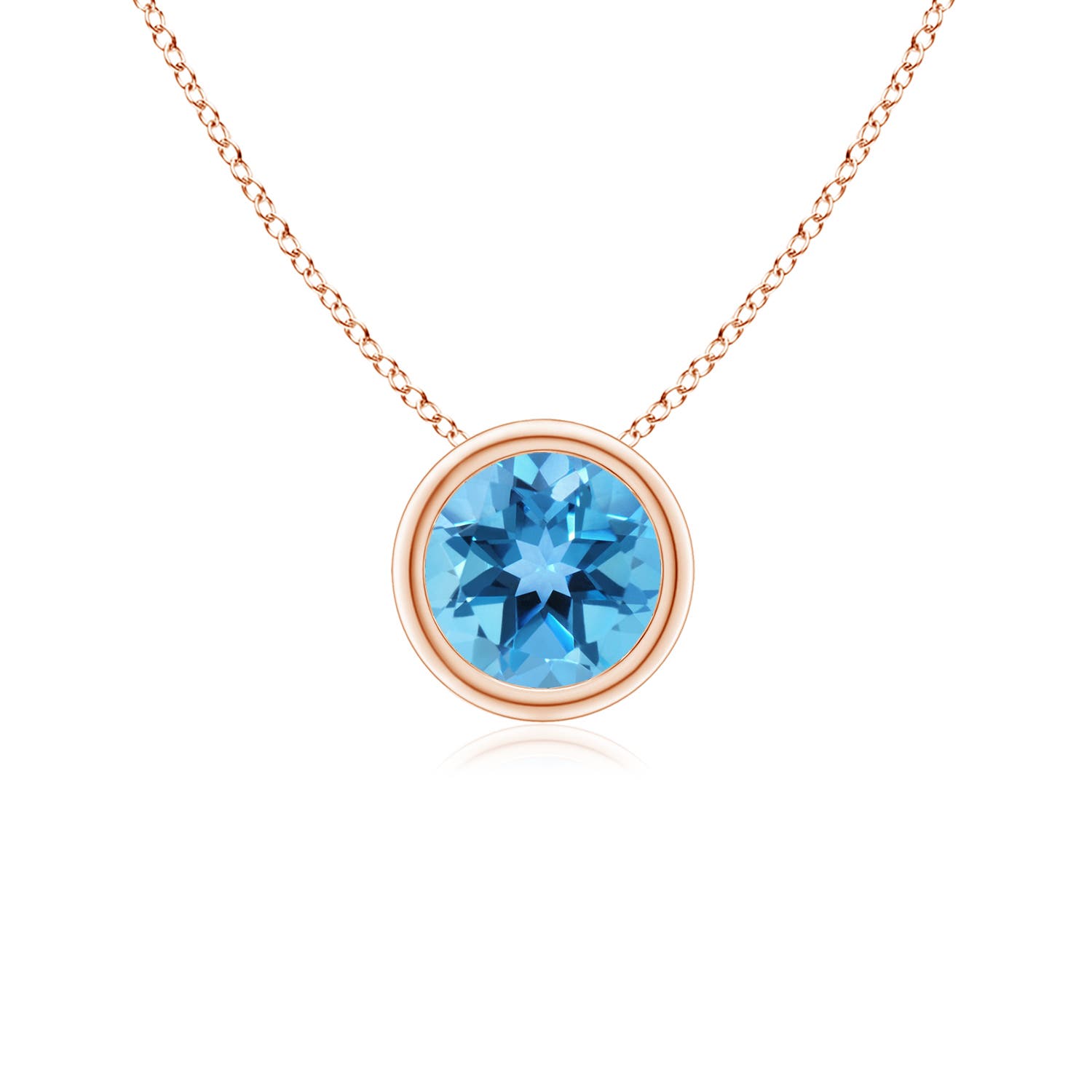 AA - Swiss Blue Topaz / 0.6 CT / 14 KT Rose Gold