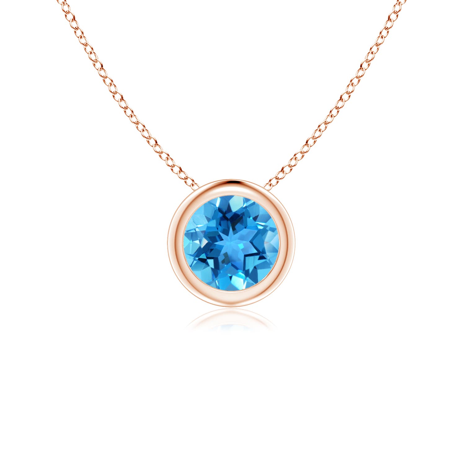 AAA - Swiss Blue Topaz / 0.6 CT / 14 KT Rose Gold