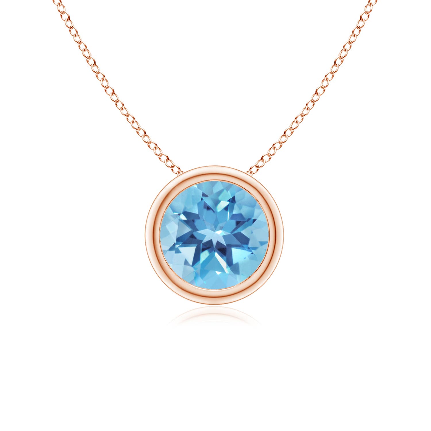 A - Swiss Blue Topaz / 0.95 CT / 14 KT Rose Gold