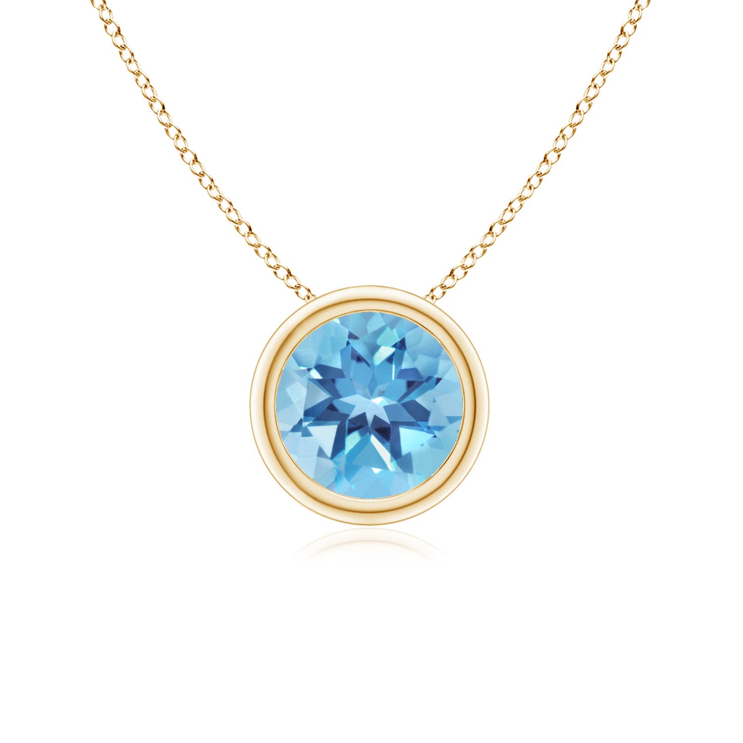 A - Swiss Blue Topaz / 0.95 CT / 14 KT Yellow Gold