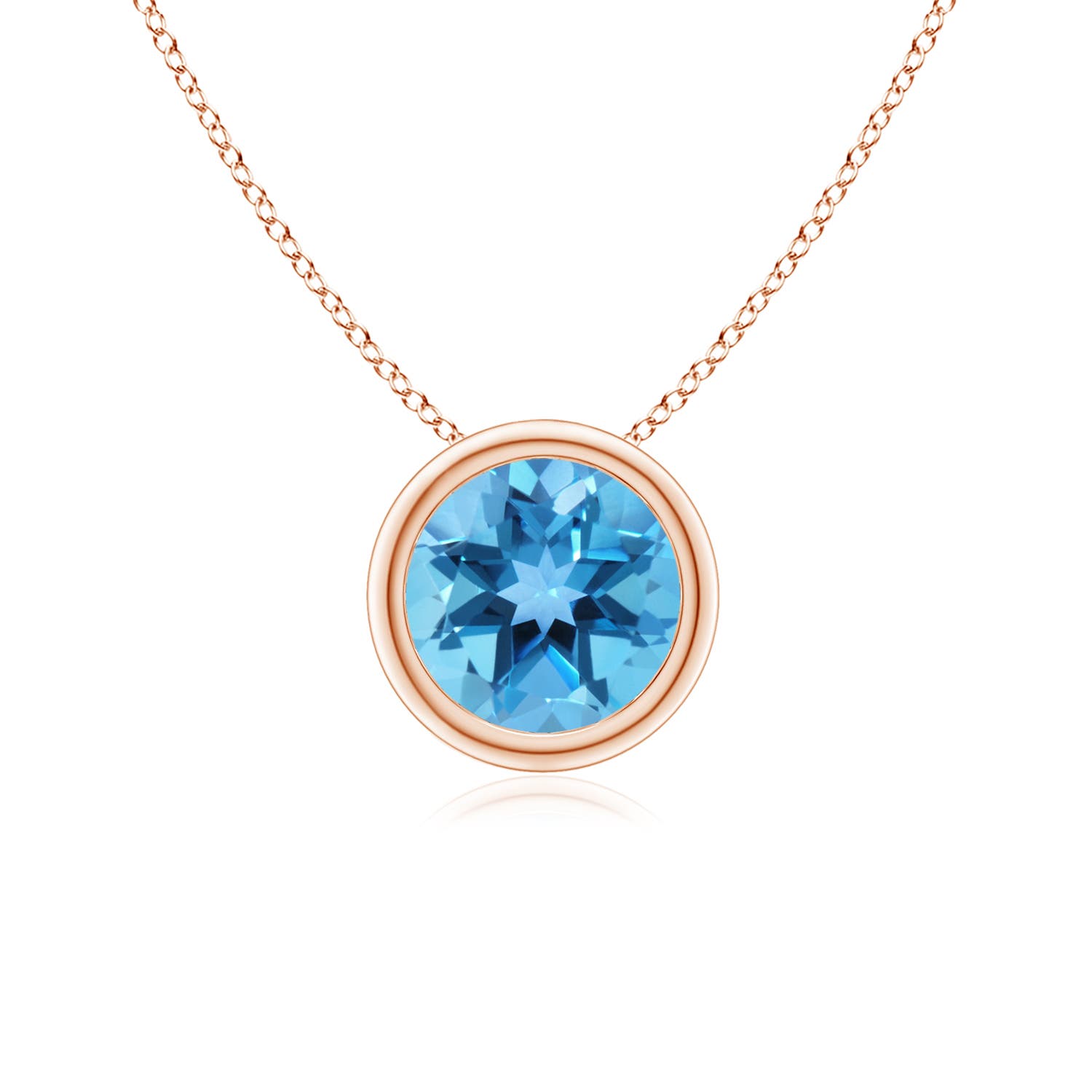 AA - Swiss Blue Topaz / 0.95 CT / 14 KT Rose Gold