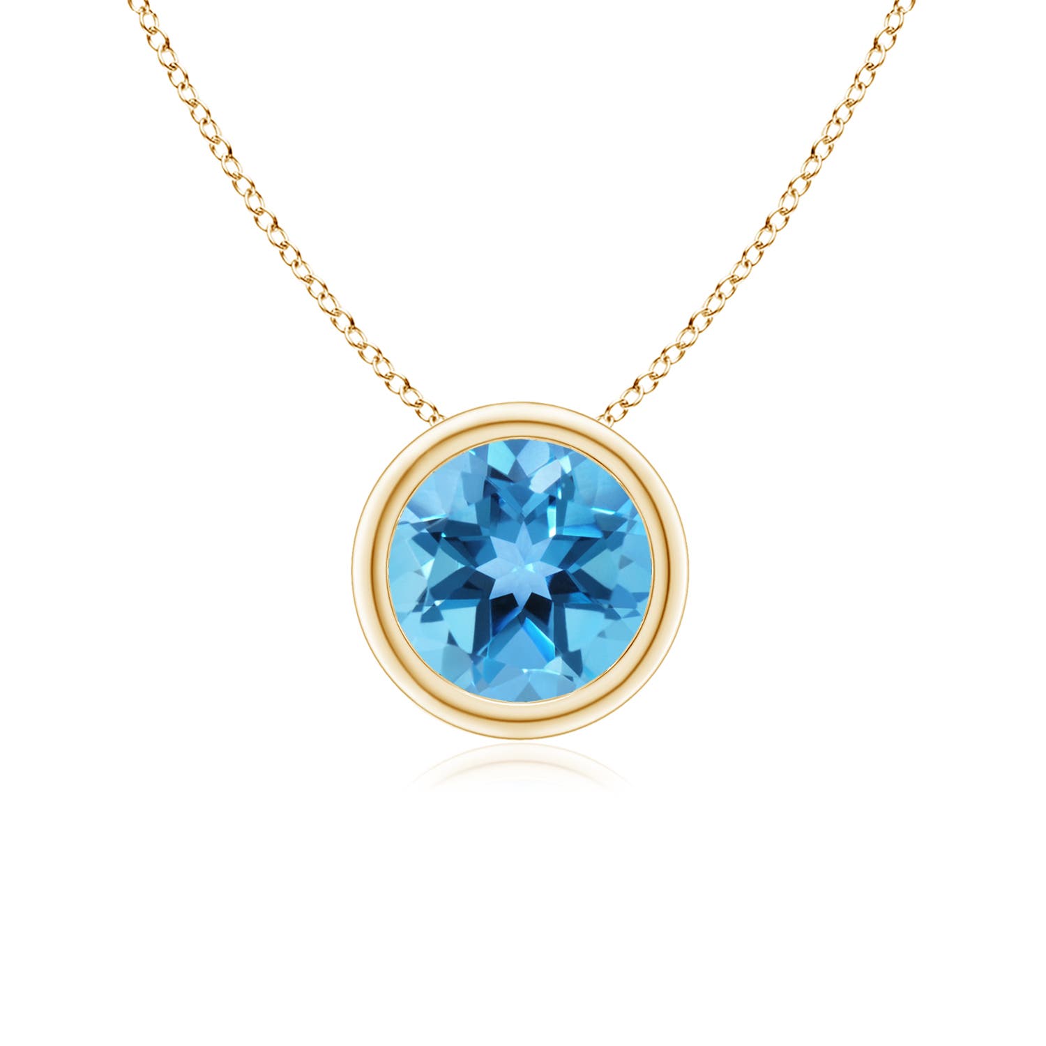 AA - Swiss Blue Topaz / 0.95 CT / 14 KT Yellow Gold