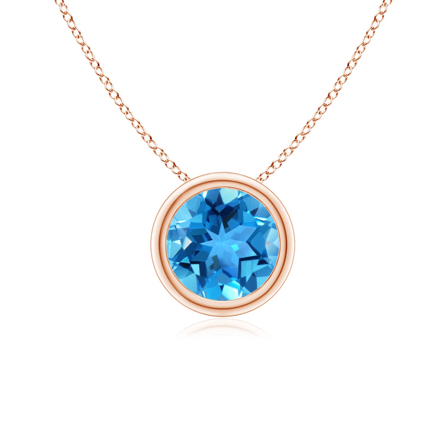 AAA - Swiss Blue Topaz / 0.95 CT / 14 KT Rose Gold