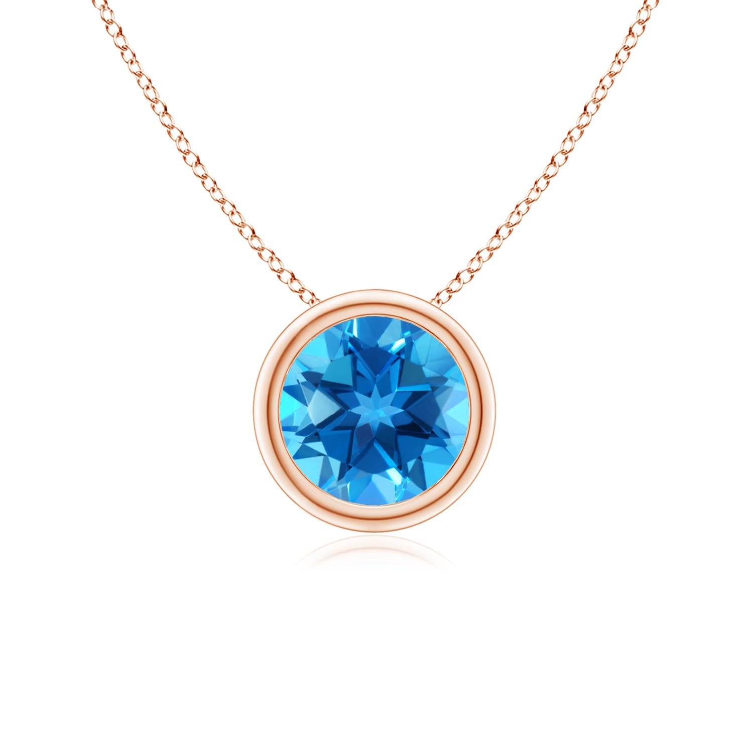 AAAA - Swiss Blue Topaz / 0.95 CT / 14 KT Rose Gold