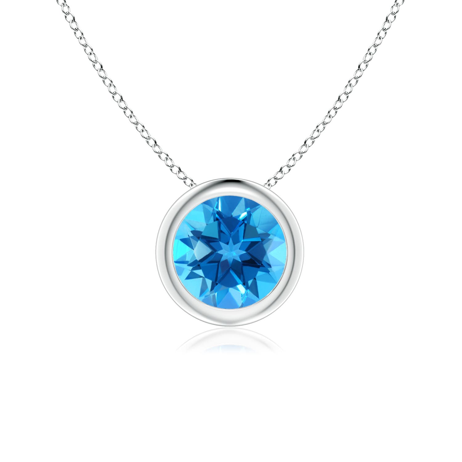 AAAA - Swiss Blue Topaz / 0.95 CT / 14 KT White Gold