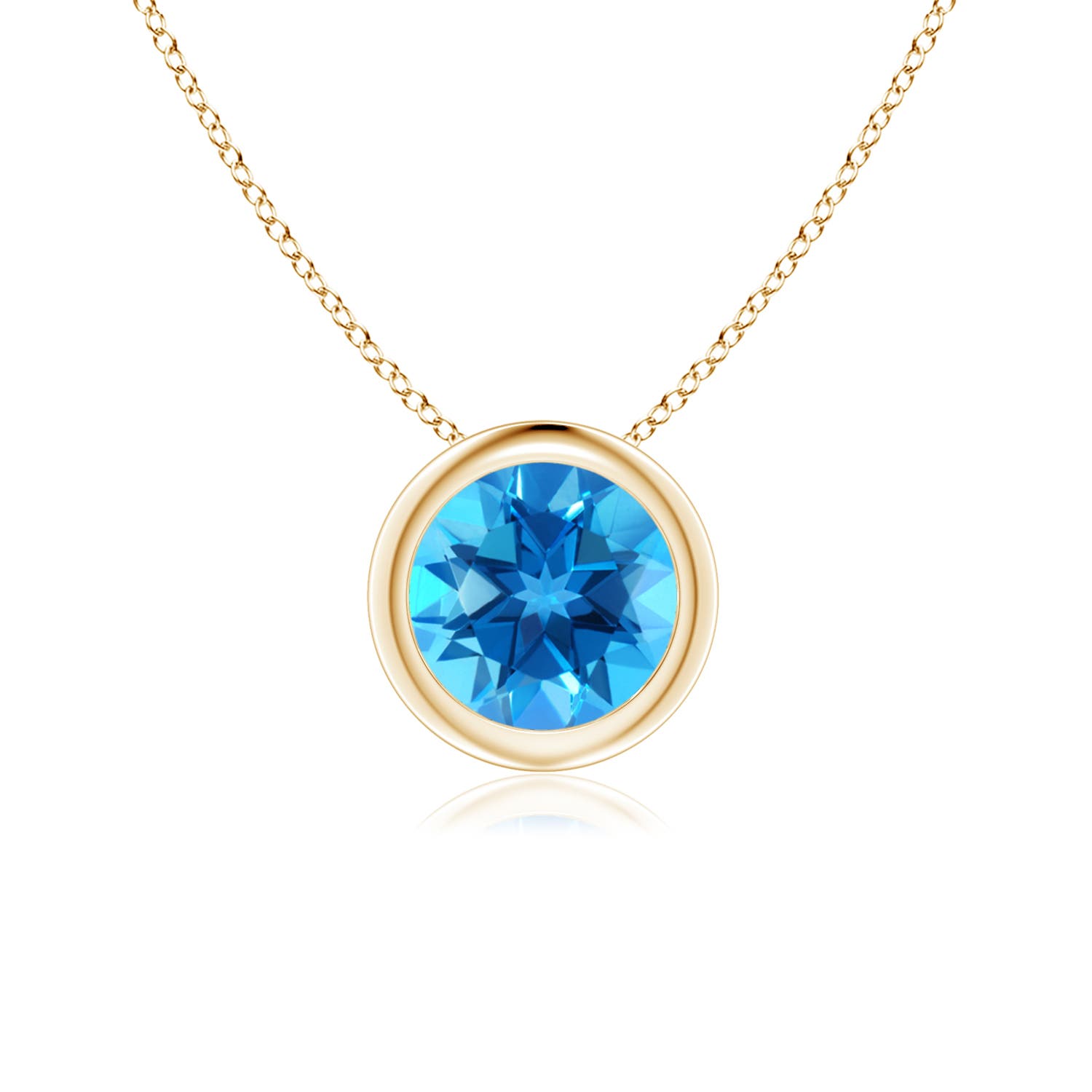 AAAA - Swiss Blue Topaz / 0.95 CT / 14 KT Yellow Gold