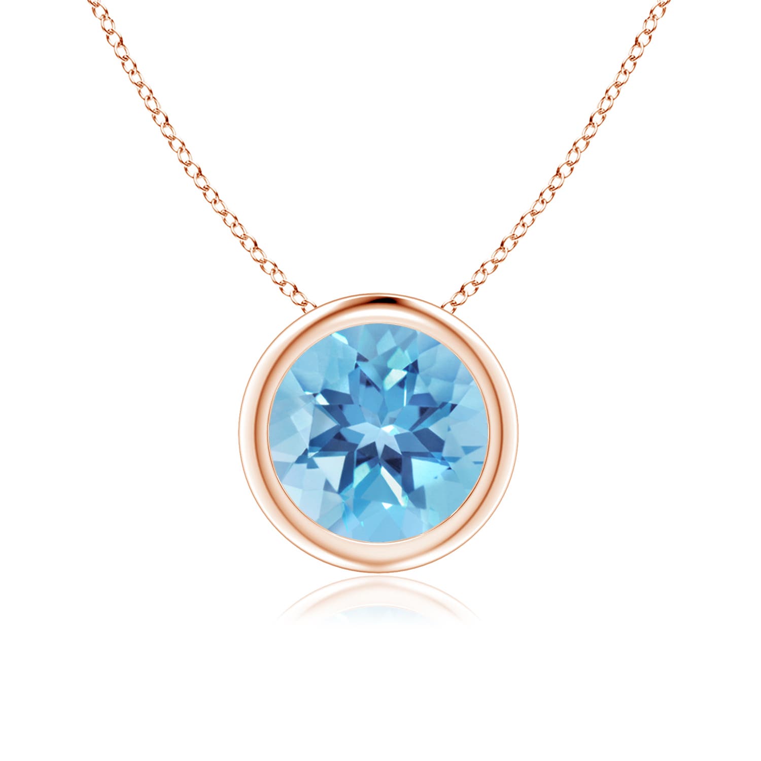 A - Swiss Blue Topaz / 1.55 CT / 14 KT Rose Gold