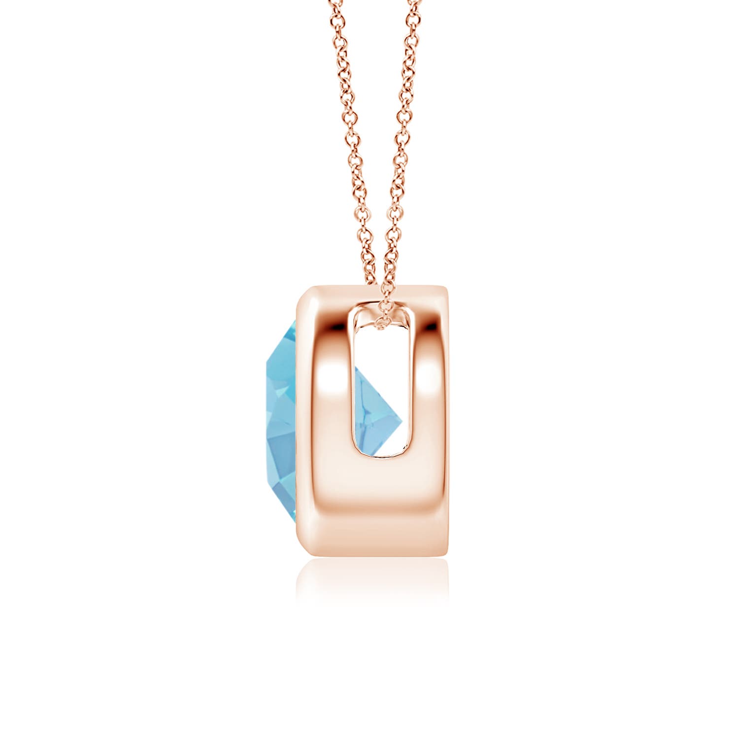 A - Swiss Blue Topaz / 1.55 CT / 14 KT Rose Gold