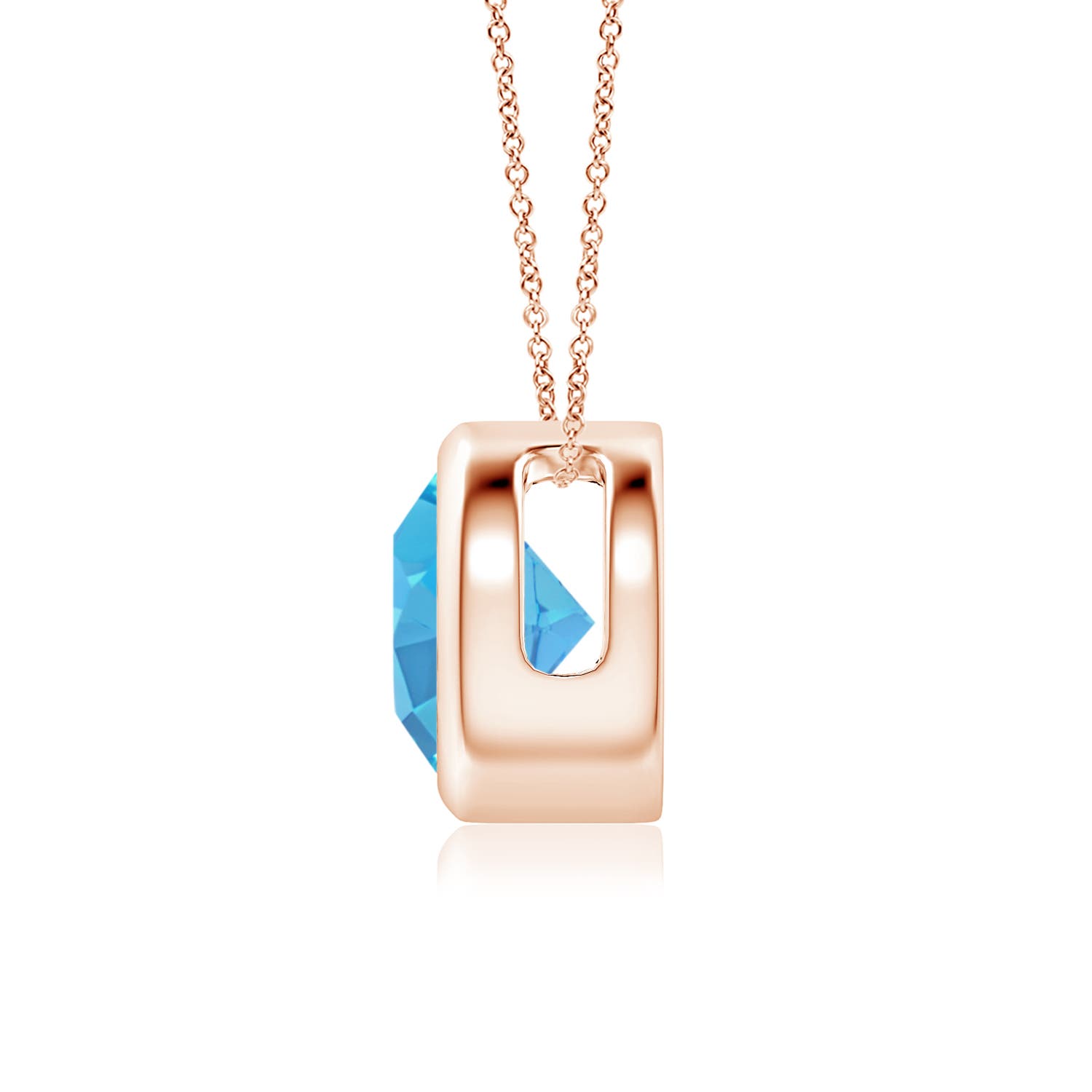 AA - Swiss Blue Topaz / 1.55 CT / 14 KT Rose Gold