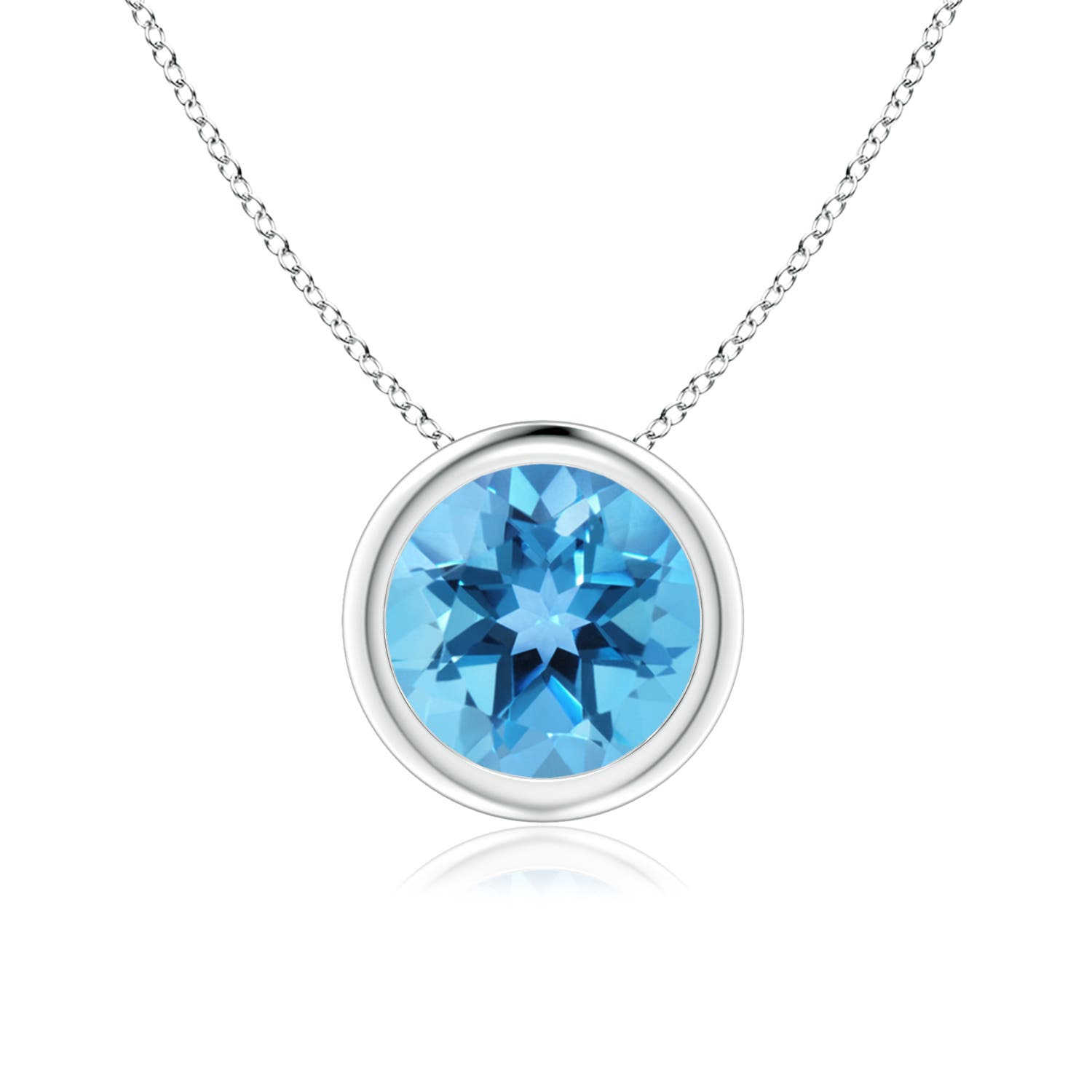 AA - Swiss Blue Topaz / 1.55 CT / 14 KT White Gold