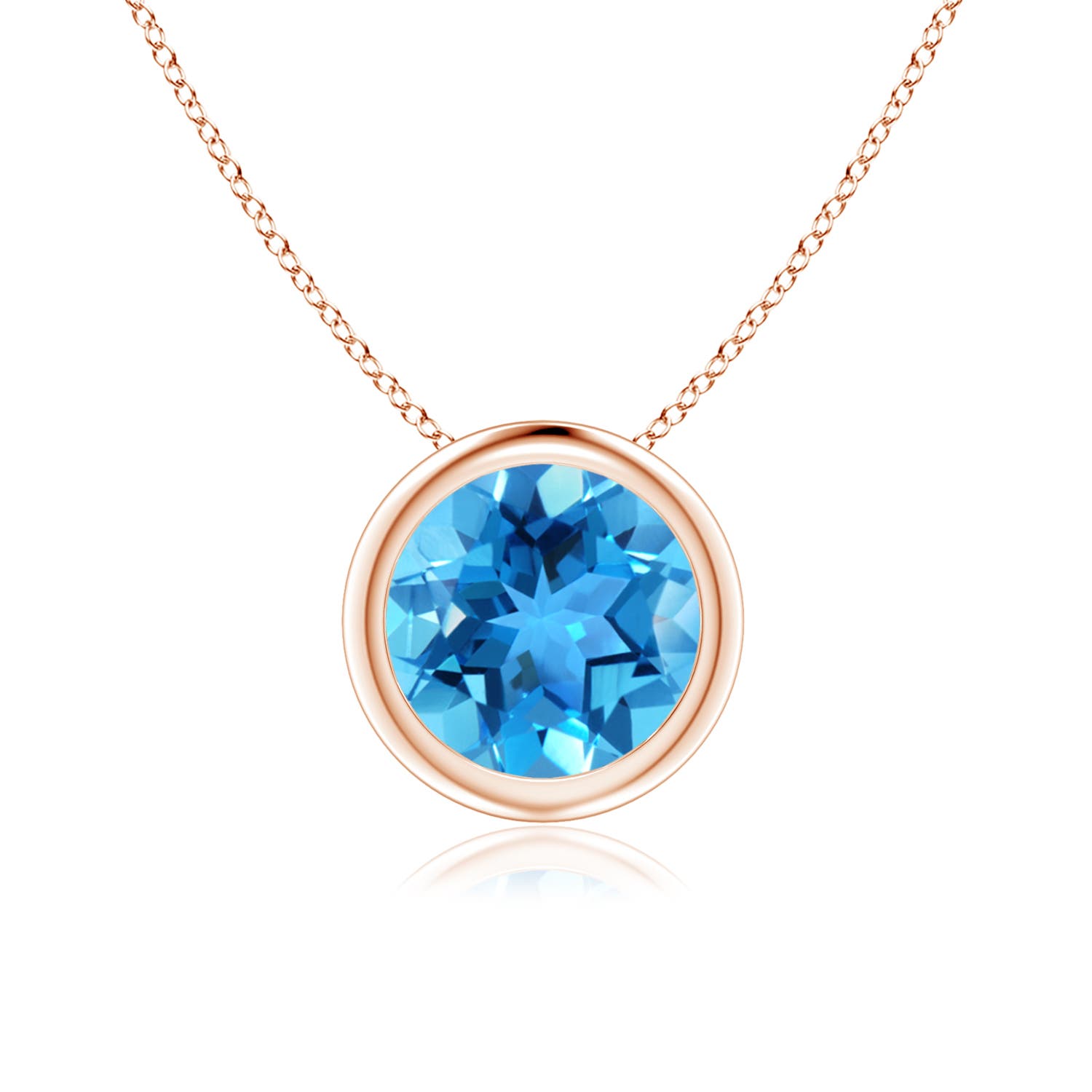 AAA - Swiss Blue Topaz / 1.55 CT / 14 KT Rose Gold