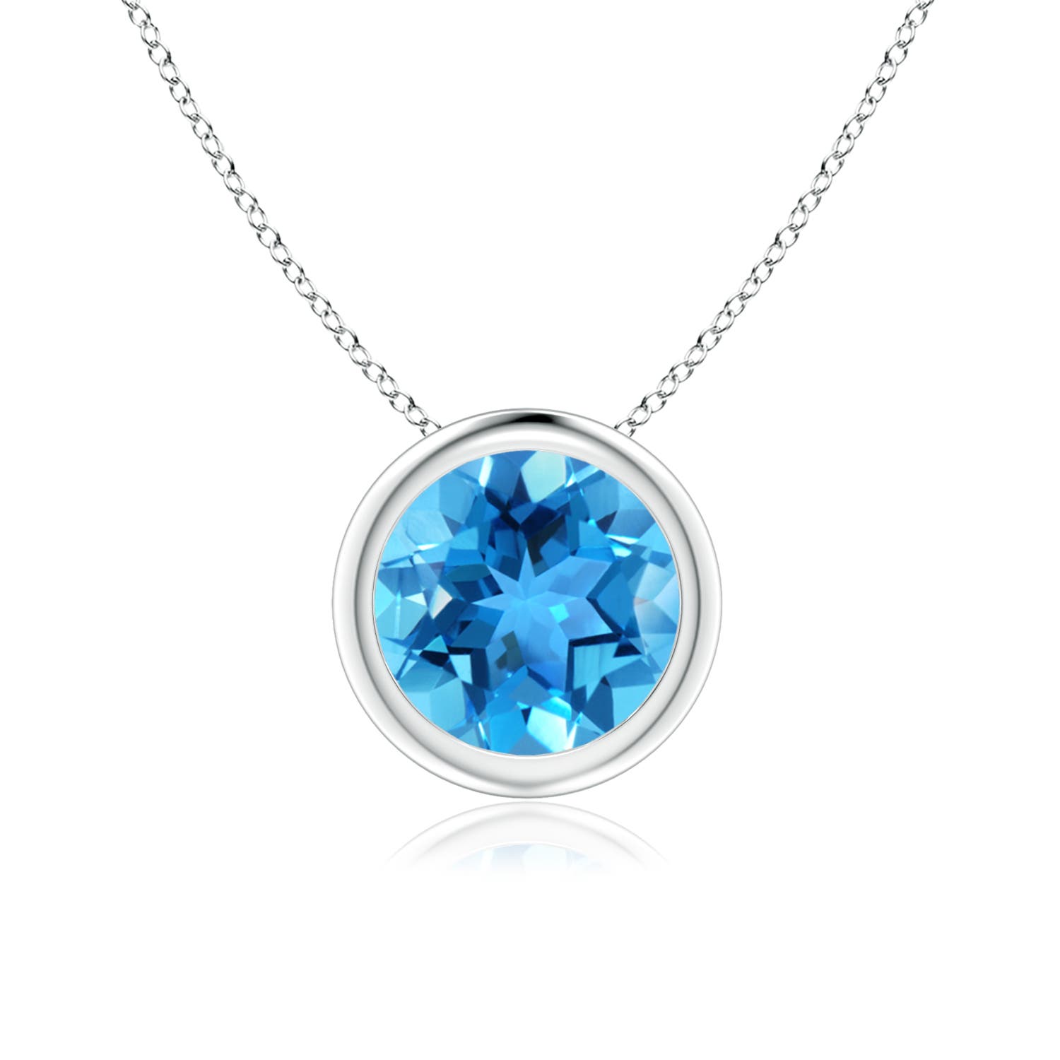 AAA - Swiss Blue Topaz / 1.55 CT / 14 KT White Gold