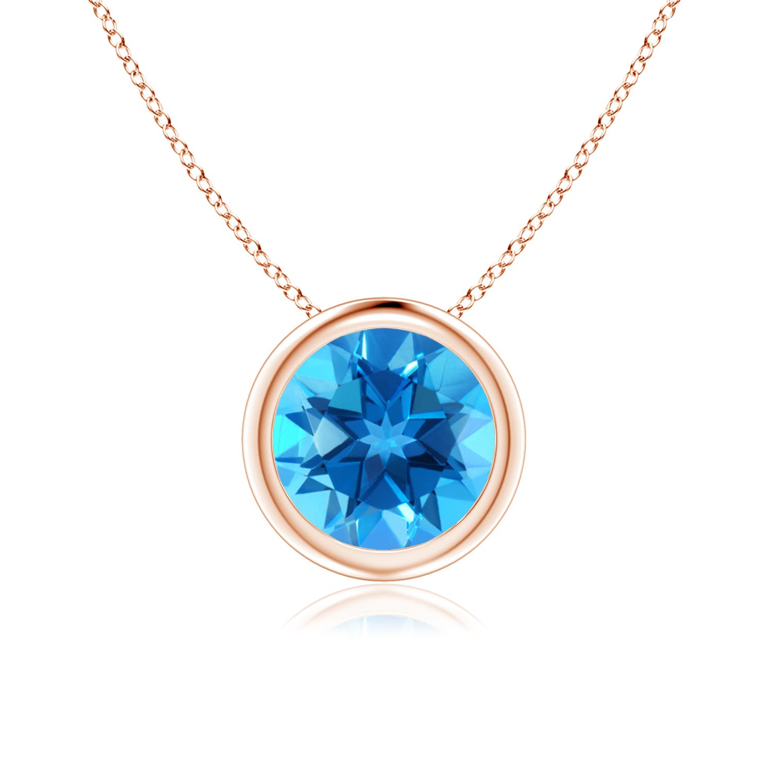 AAAA - Swiss Blue Topaz / 1.55 CT / 14 KT Rose Gold