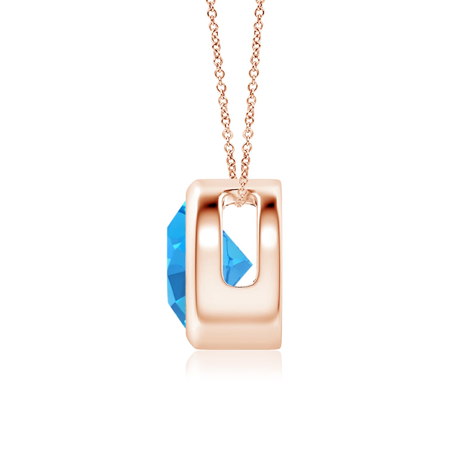 AAAA - Swiss Blue Topaz / 1.55 CT / 14 KT Rose Gold