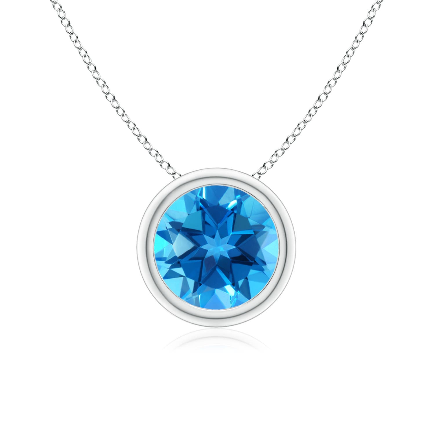 AAAA - Swiss Blue Topaz / 1.55 CT / 14 KT White Gold