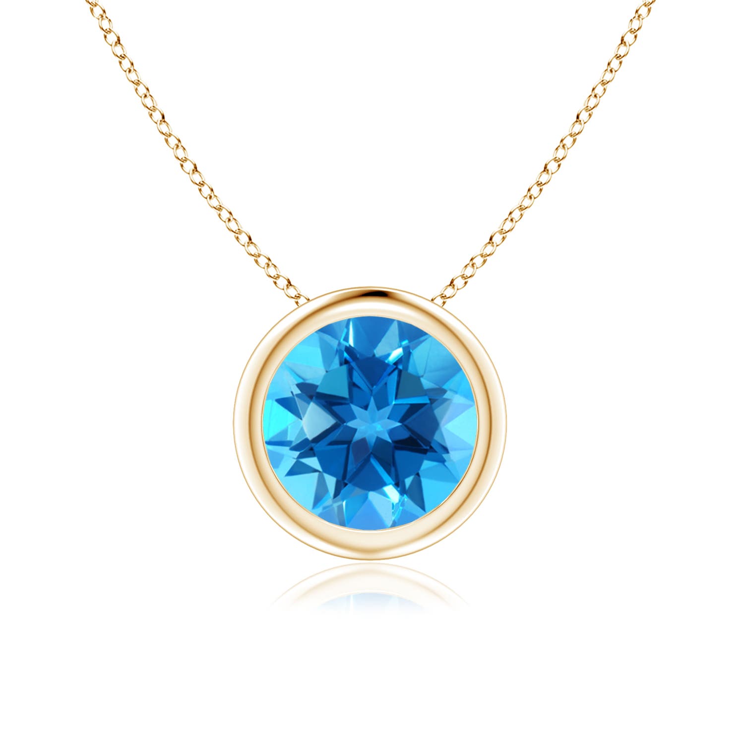 AAAA - Swiss Blue Topaz / 1.55 CT / 14 KT Yellow Gold