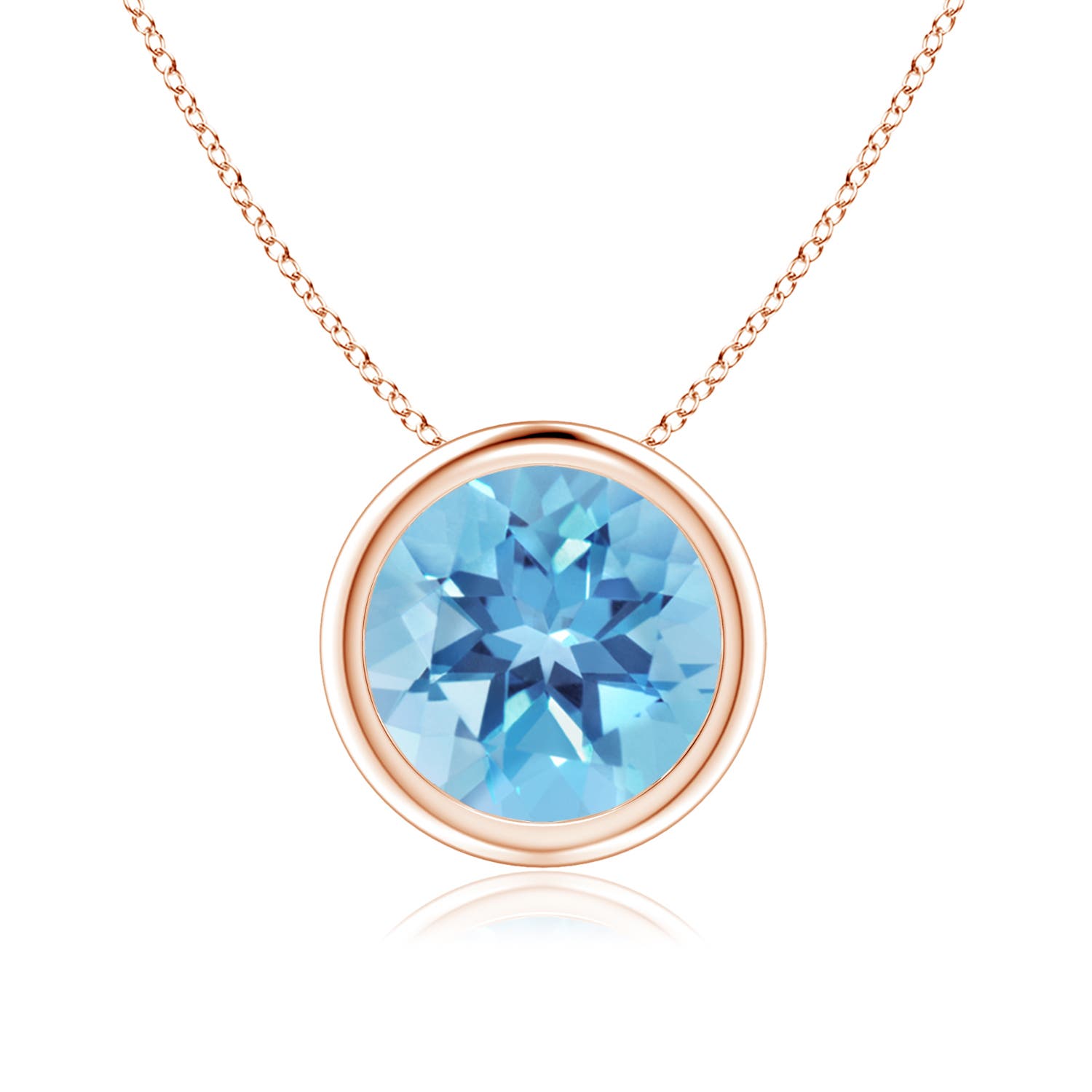 A - Swiss Blue Topaz / 2.35 CT / 14 KT Rose Gold