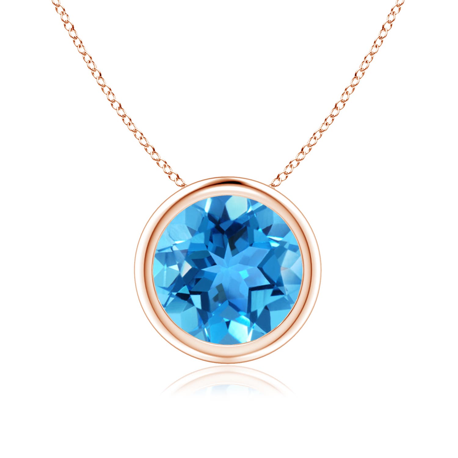 AAA - Swiss Blue Topaz / 2.35 CT / 14 KT Rose Gold