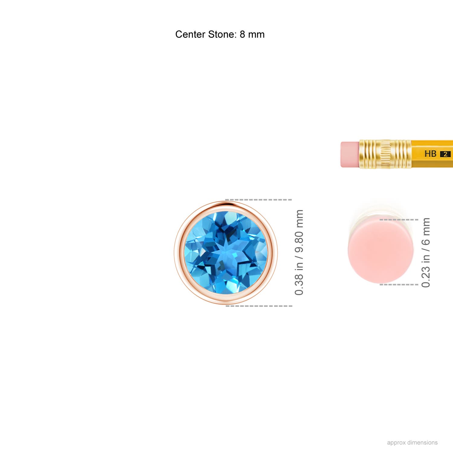 AAA - Swiss Blue Topaz / 2.35 CT / 14 KT Rose Gold